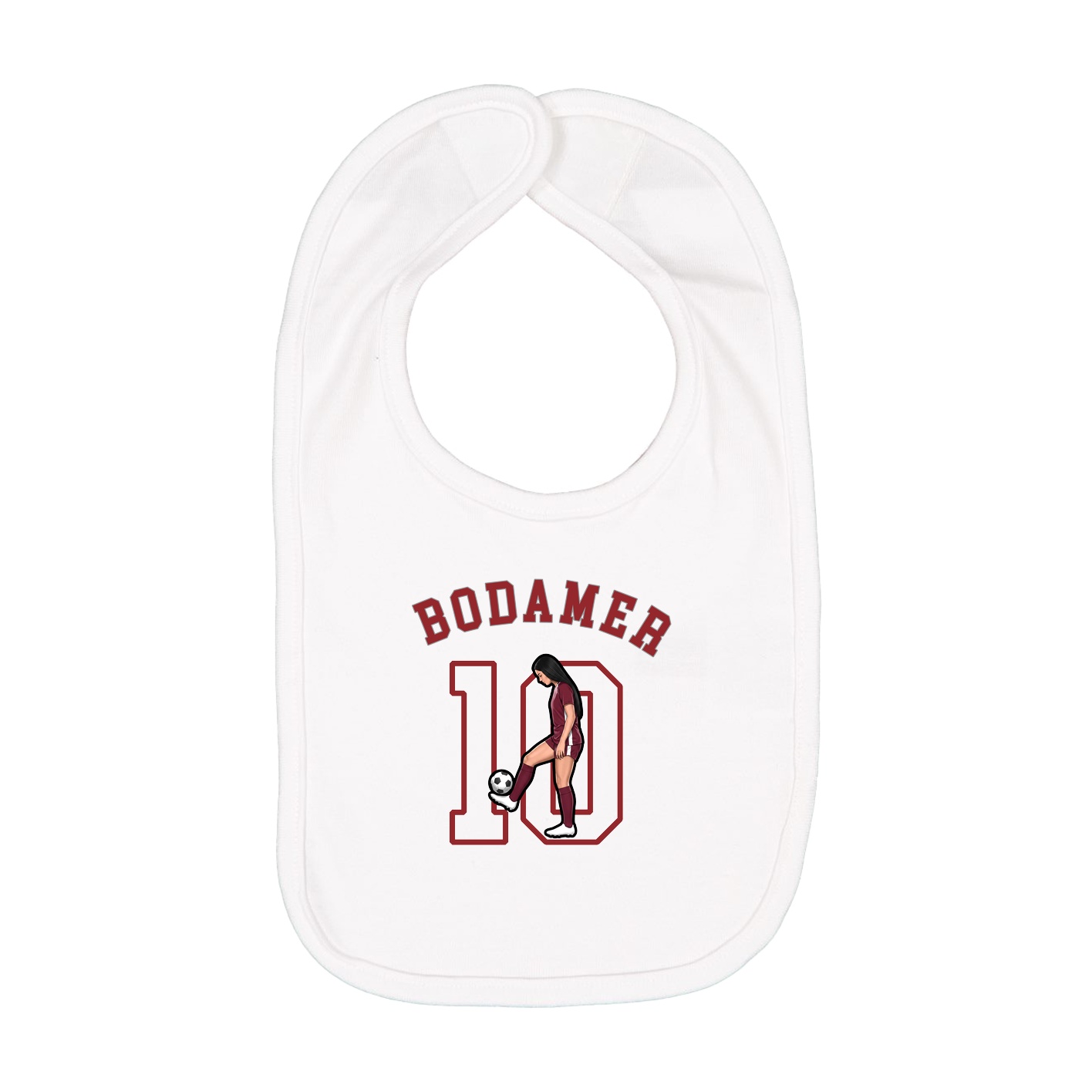 Infant Bib — Shirsey Arch in White
