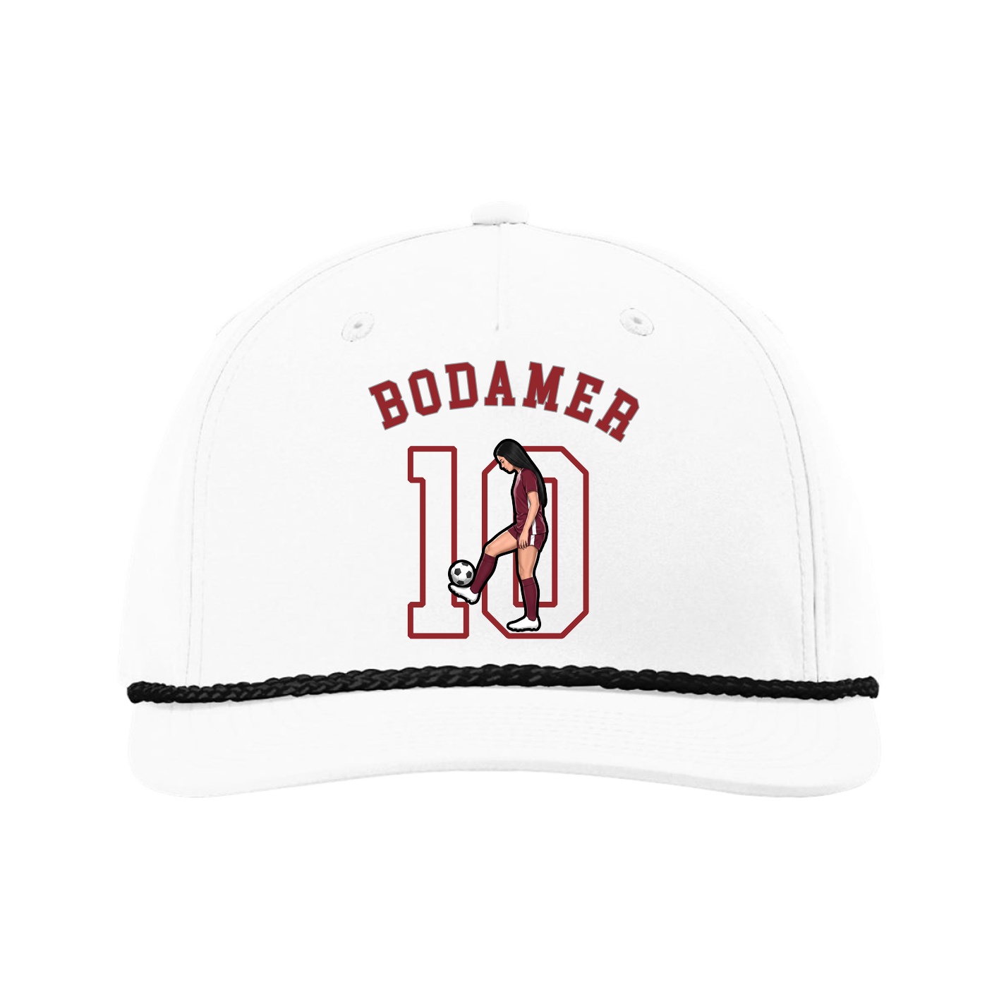Five-Panel Classic Rope Cap — Shirsey Arch in White