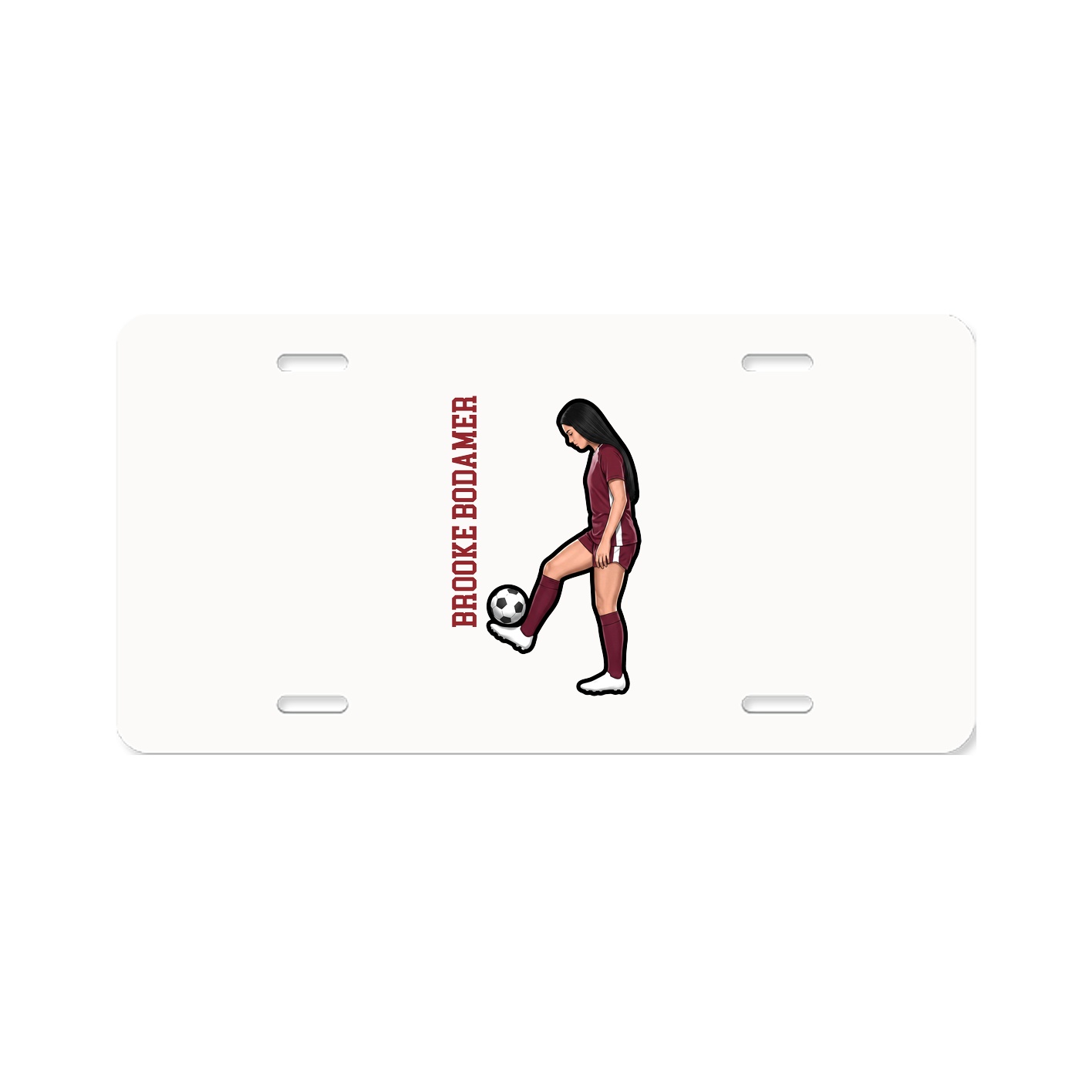 License Plate — Name Vertical in Classic