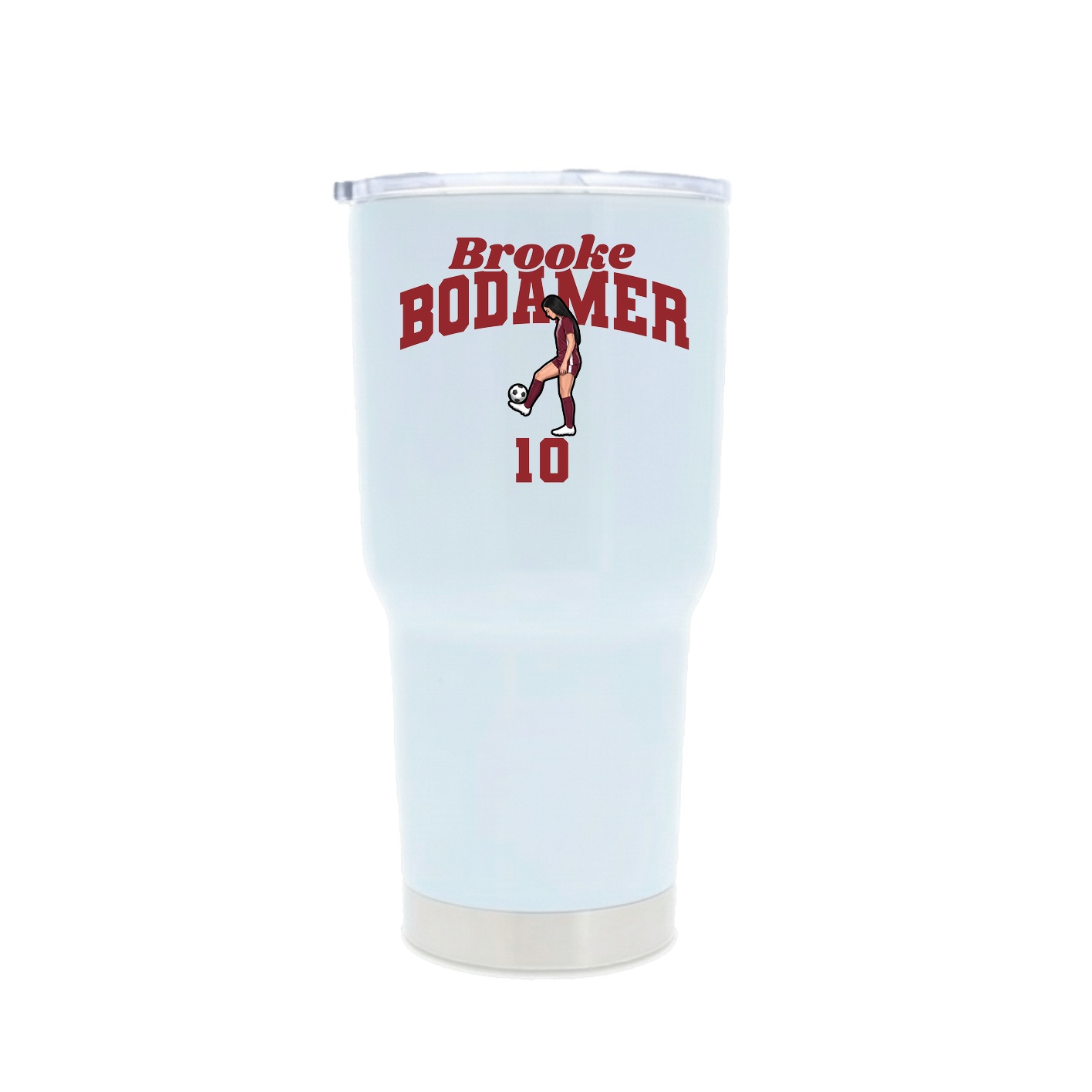 30oz Stainless Steel Tumbler — Signature Arch in White