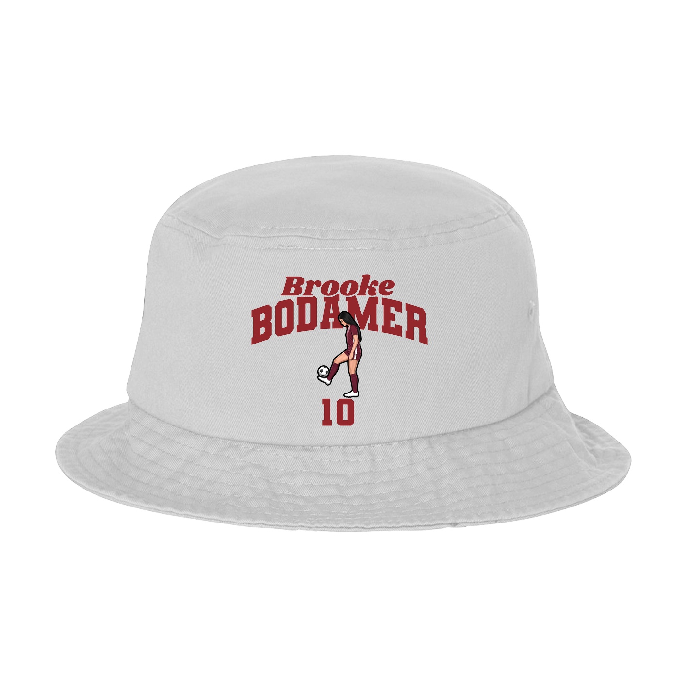 Bucket Cap — Signature Arch in White