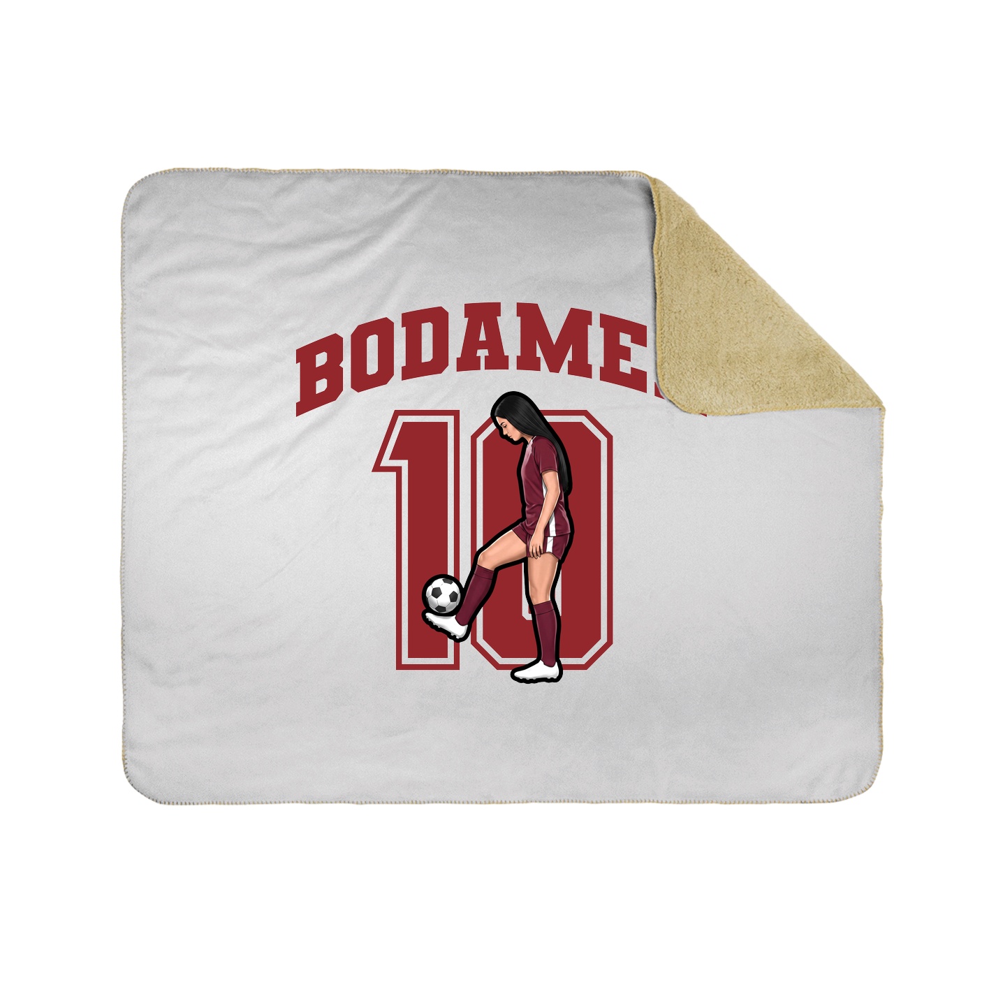 Throw Blanket — Number in White
