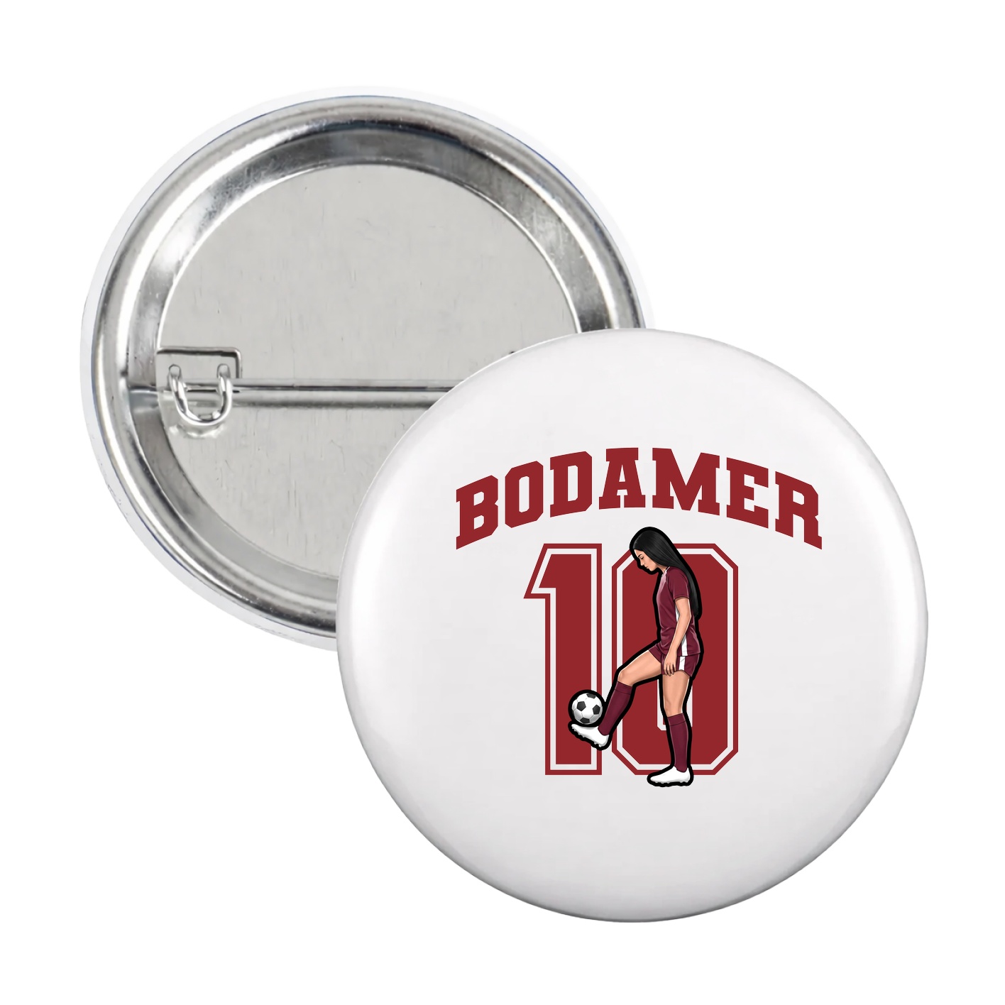 Game Day Button — Number in White