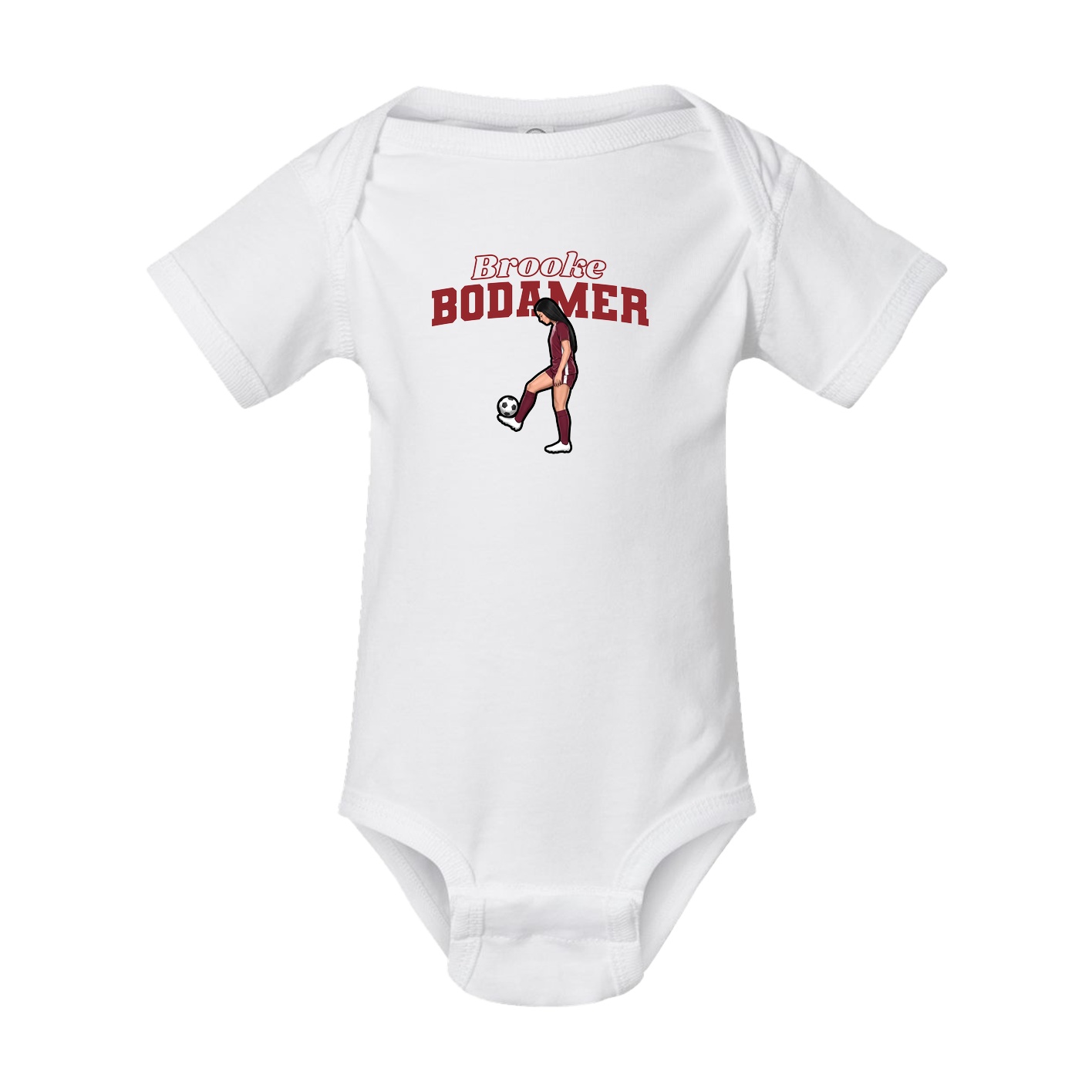 Baby Onesie — Name Arch in White