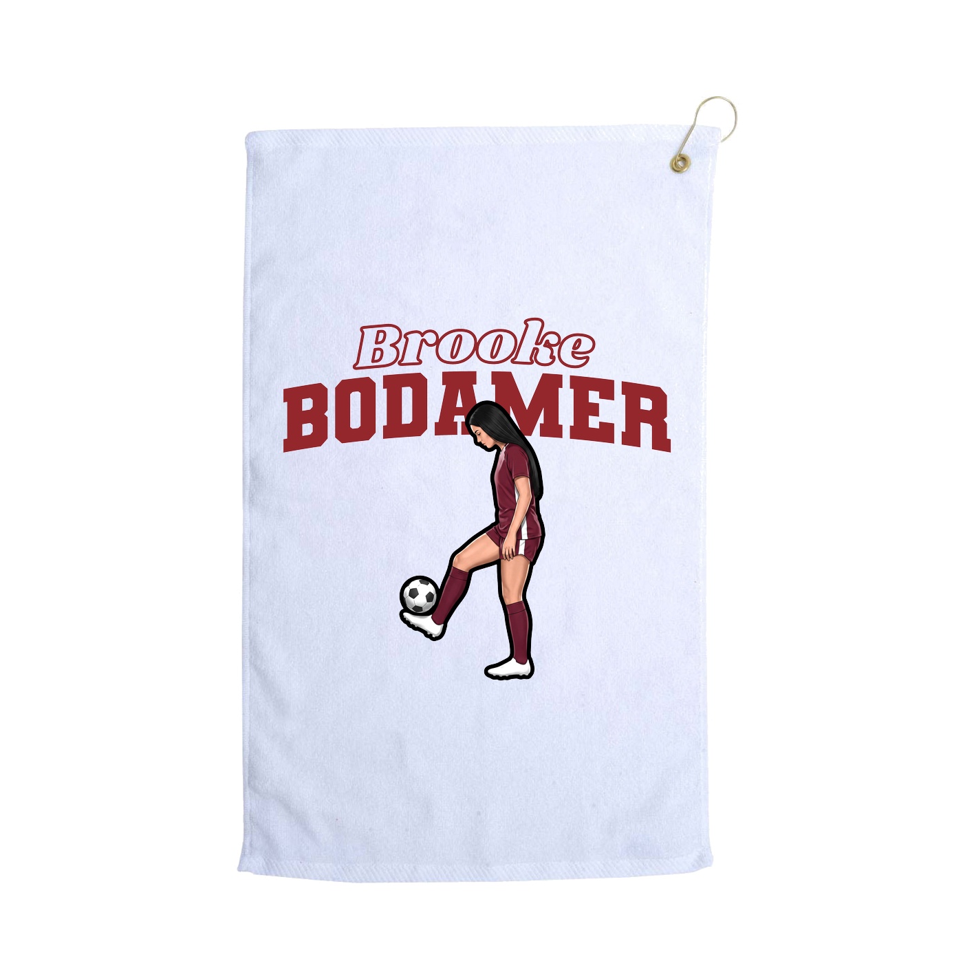 Golf Towel — Name Arch in White