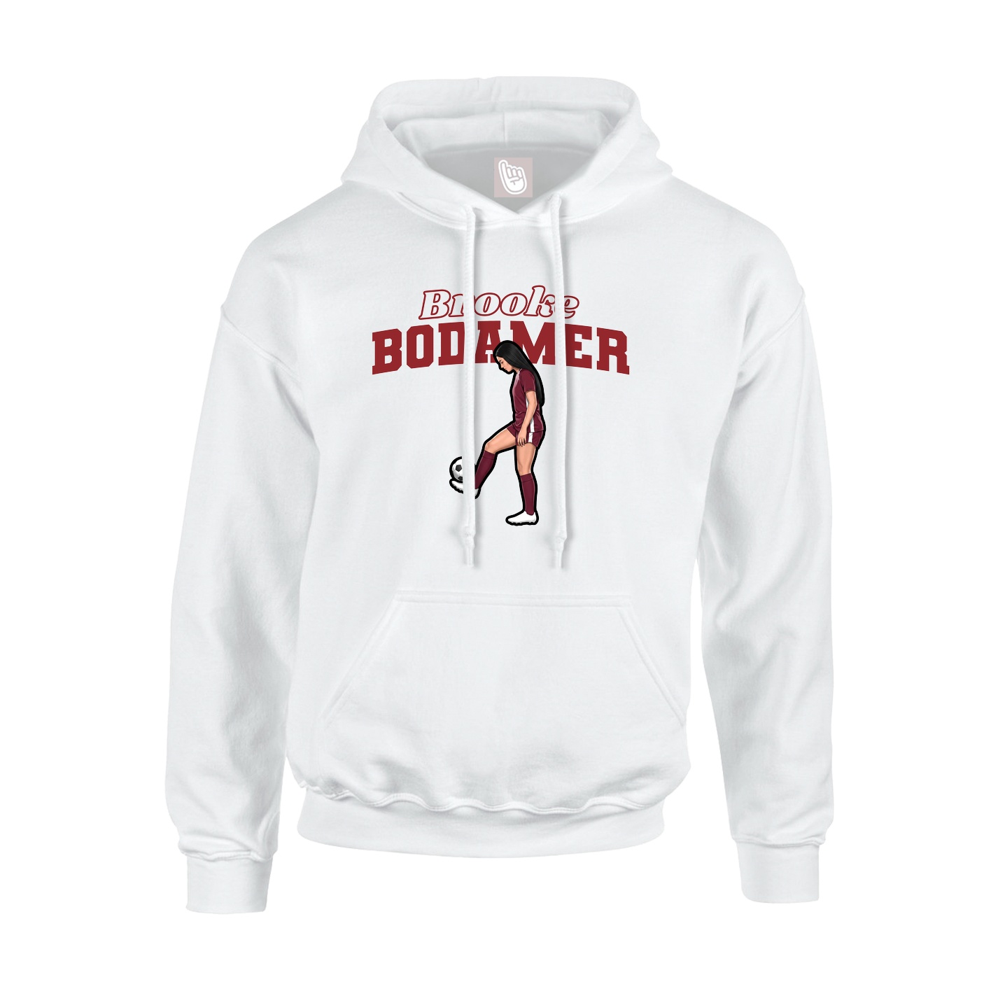 Hoodie — Name Arch in White