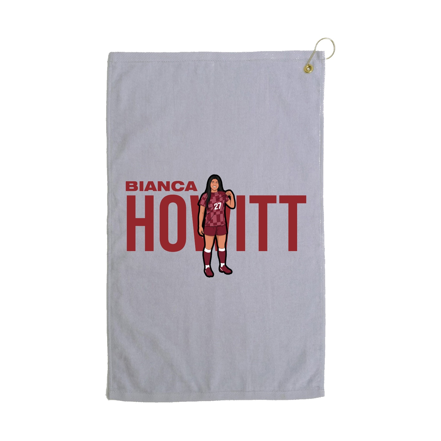 Golf Towel — Player Name in Grey