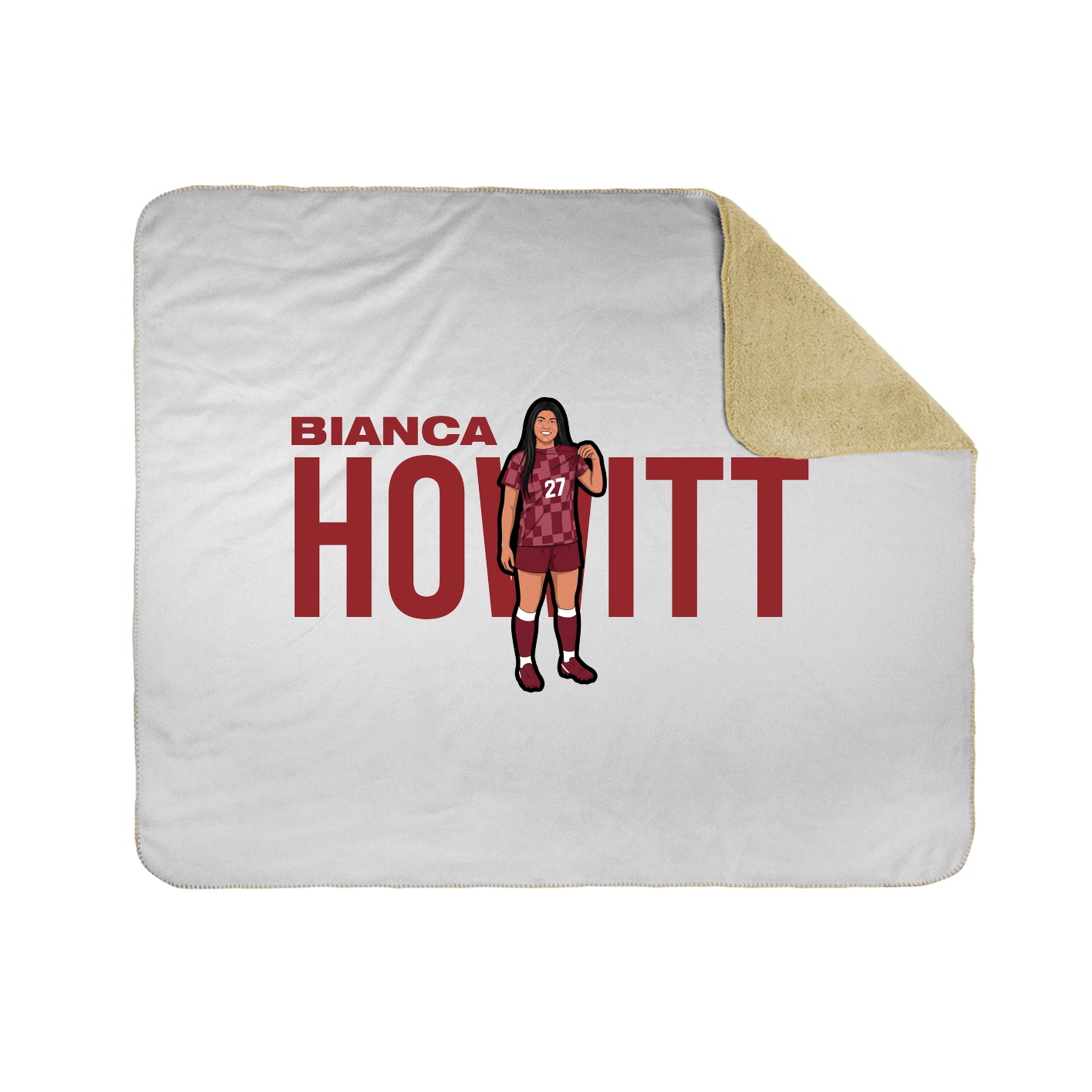Throw Blanket — Player Name in White