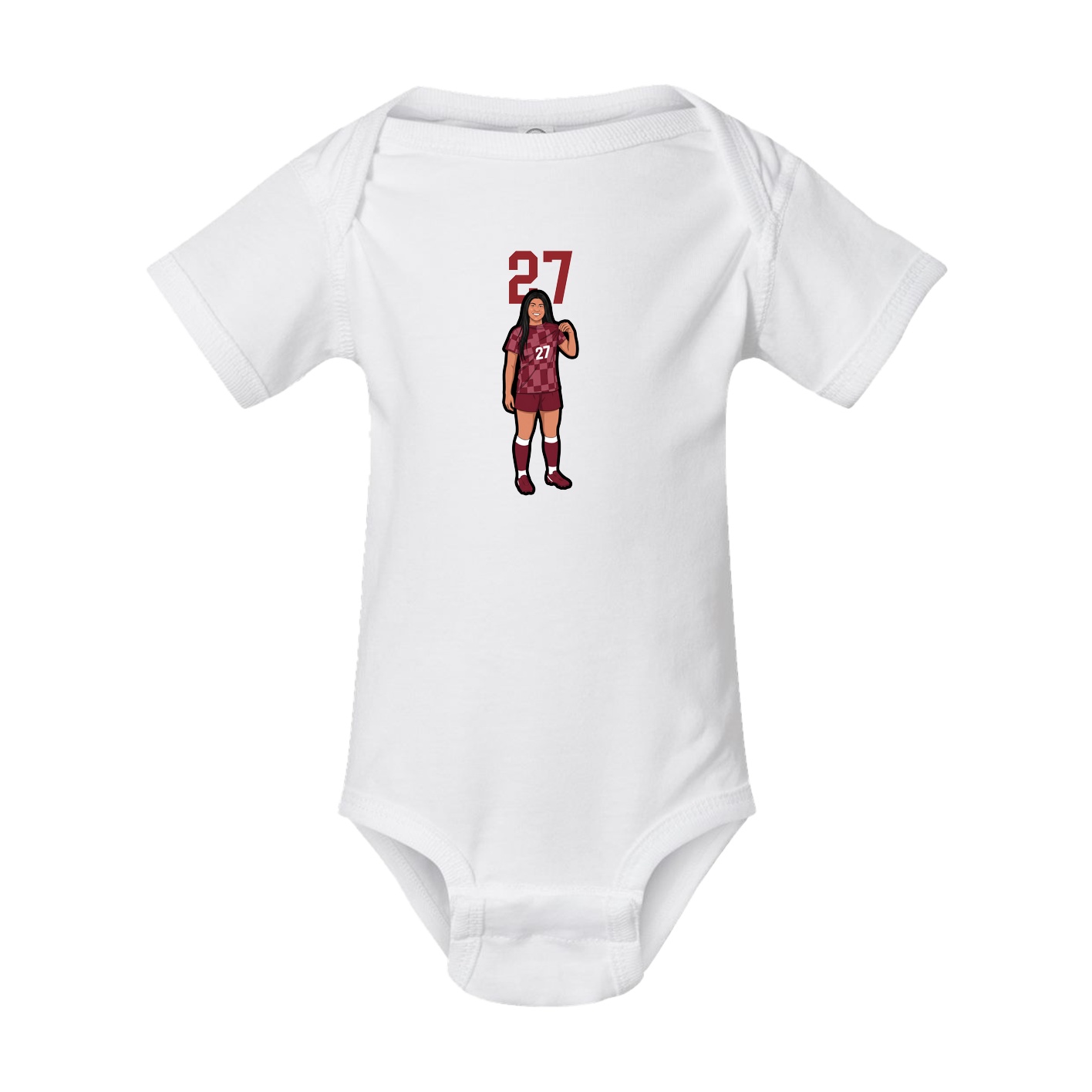 Baby Onesie — Number Top in White