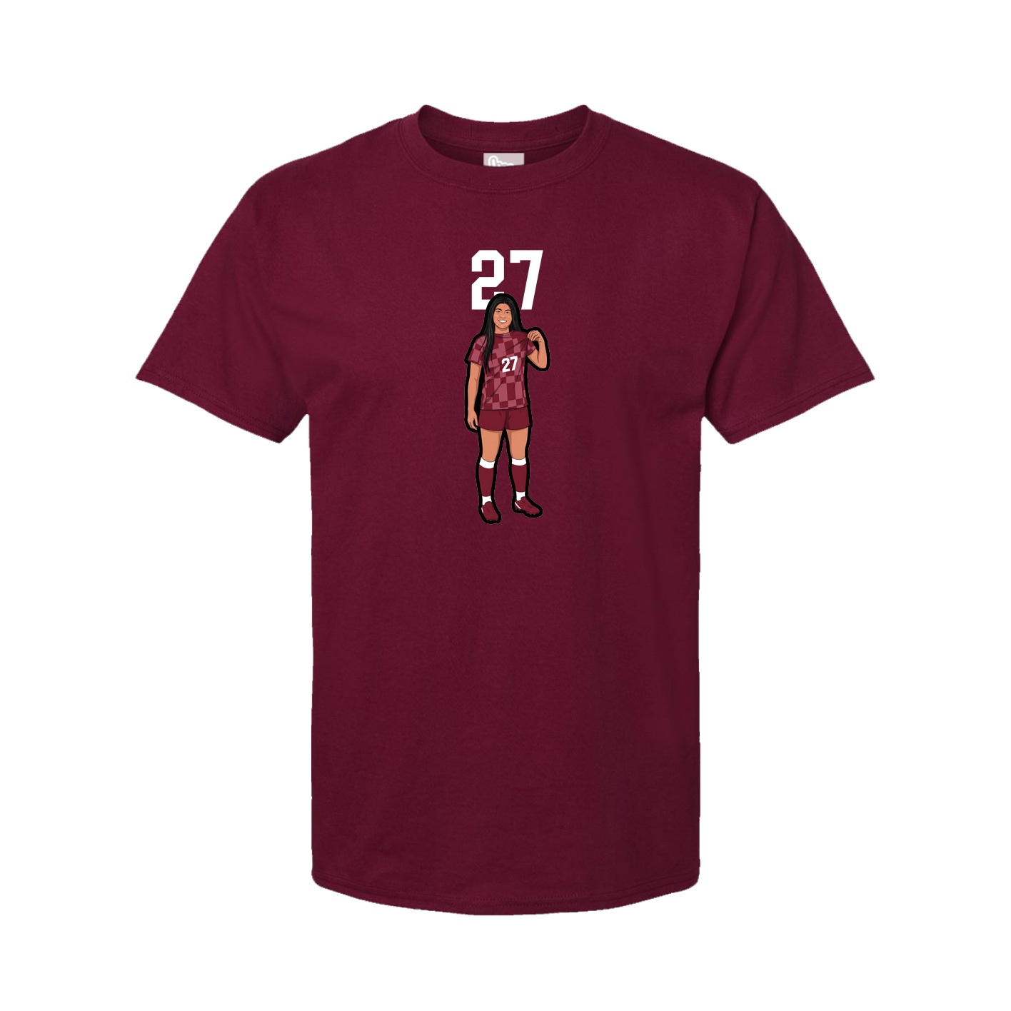 Tee — Number Top in Cardinal