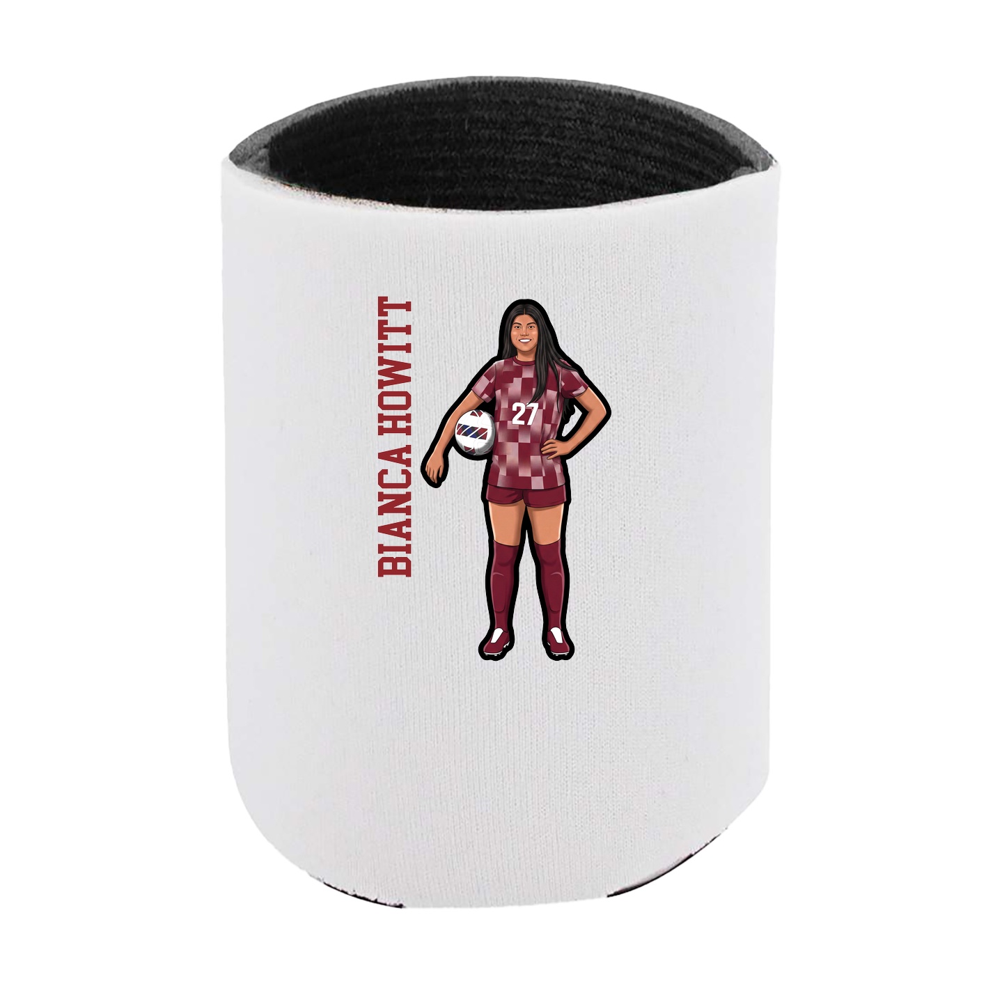 Can Holder — Name Vertical in White