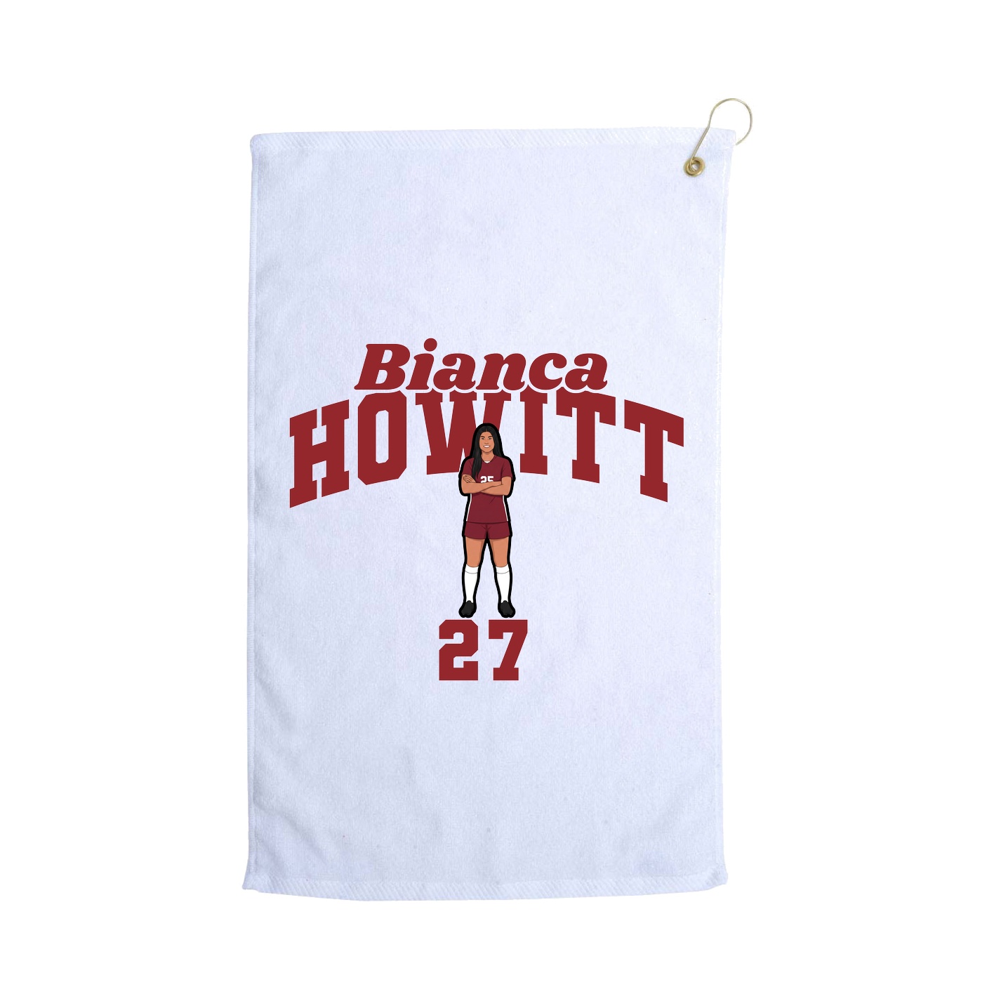 Golf Towel — Signature Arch in White