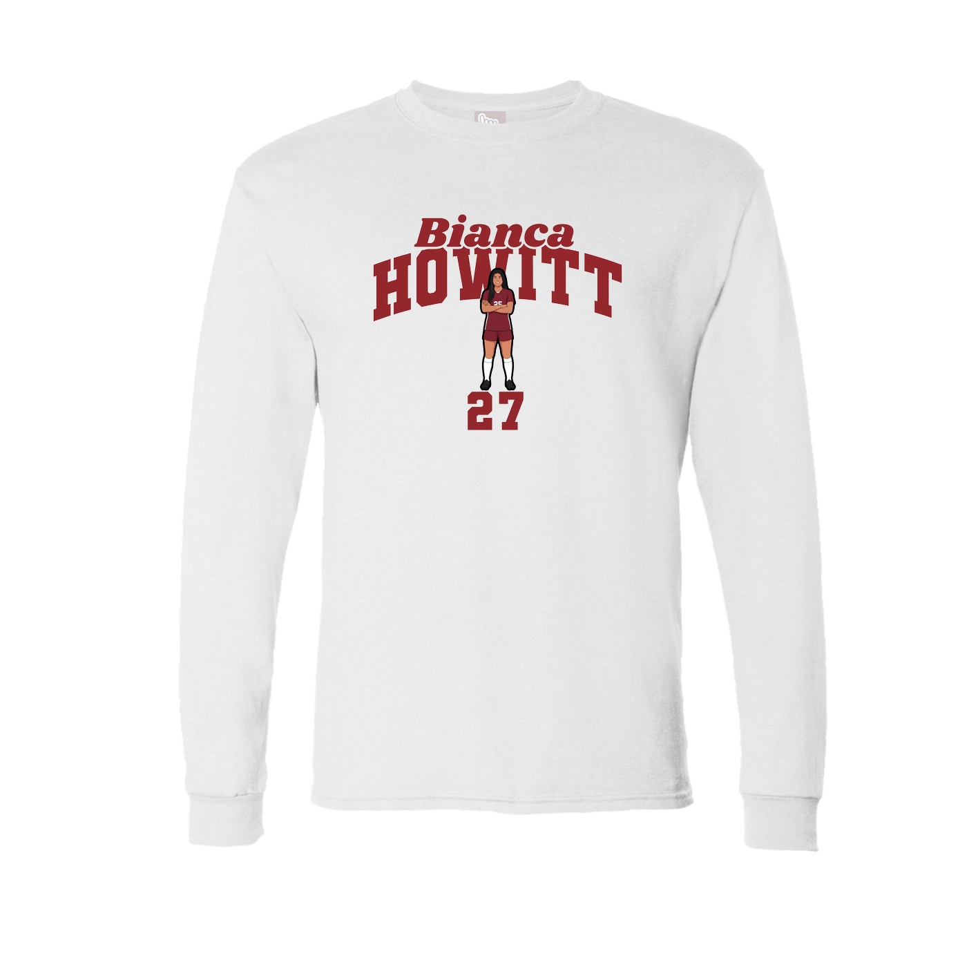 Long Sleeve Tee — Signature Arch in White