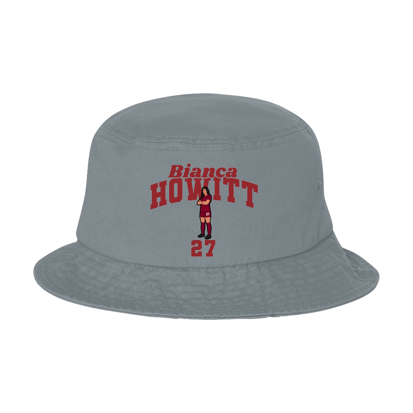 Bucket Cap — Signature Arch in Grey