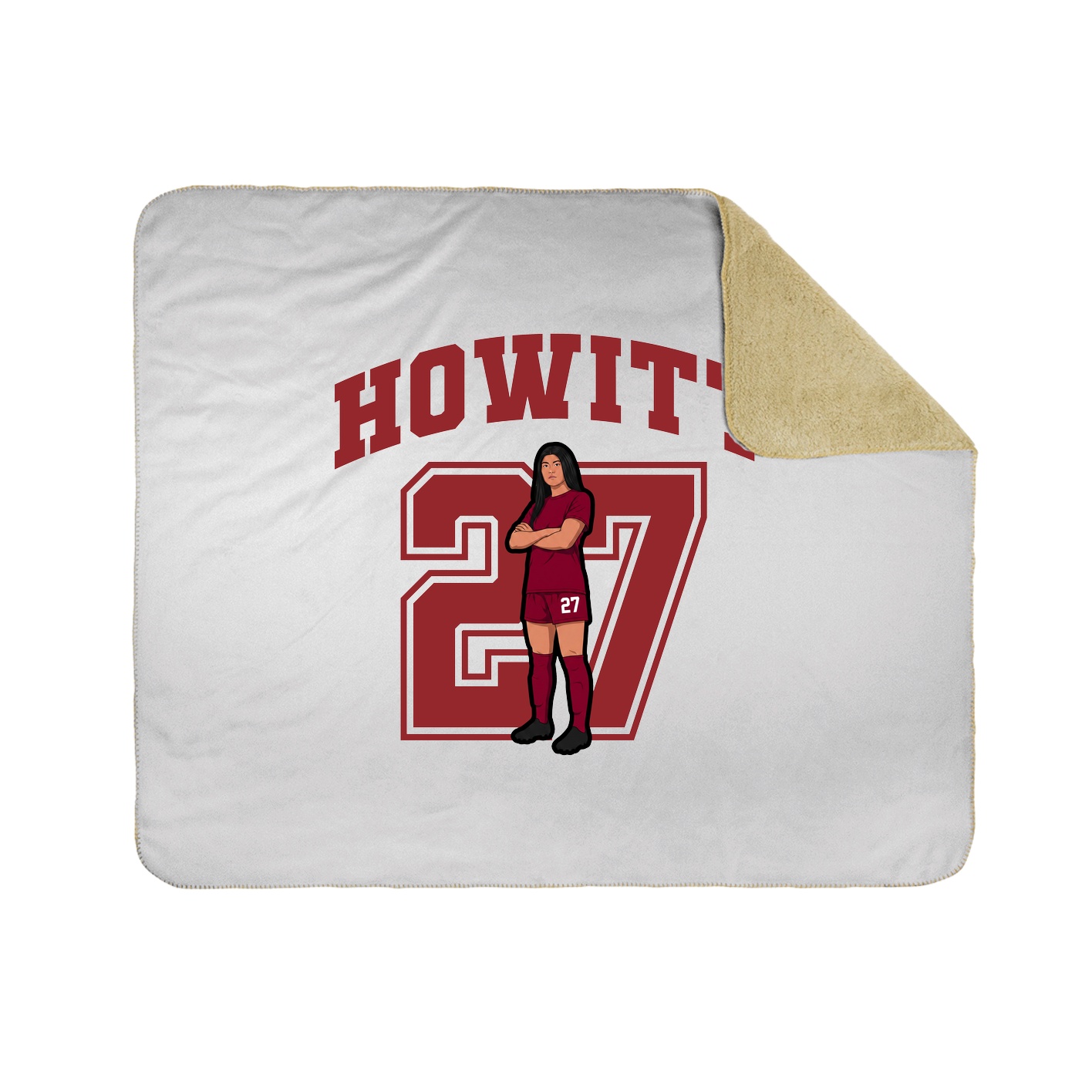 Throw Blanket — Number in White