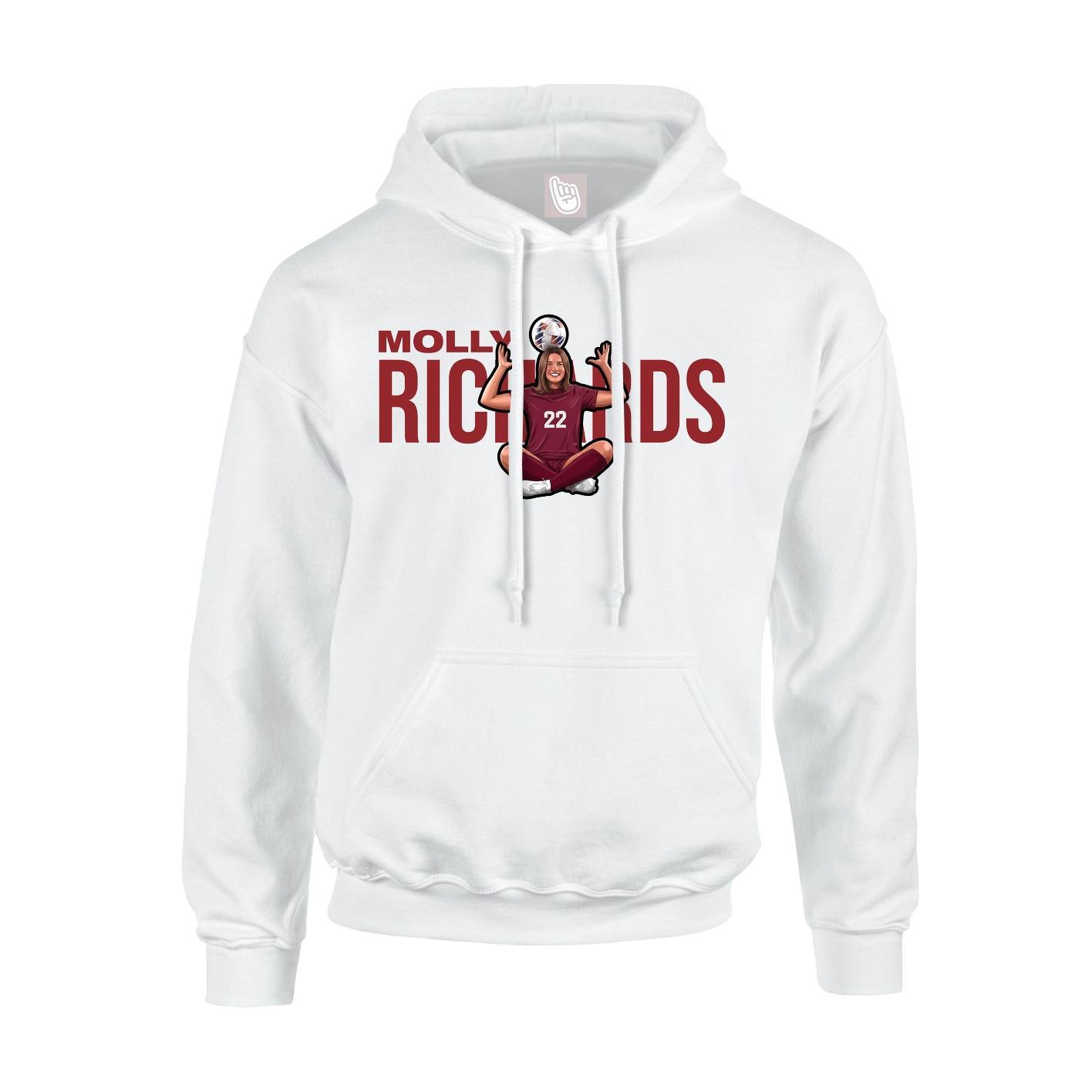 Youth Hoodie — Player Name in White