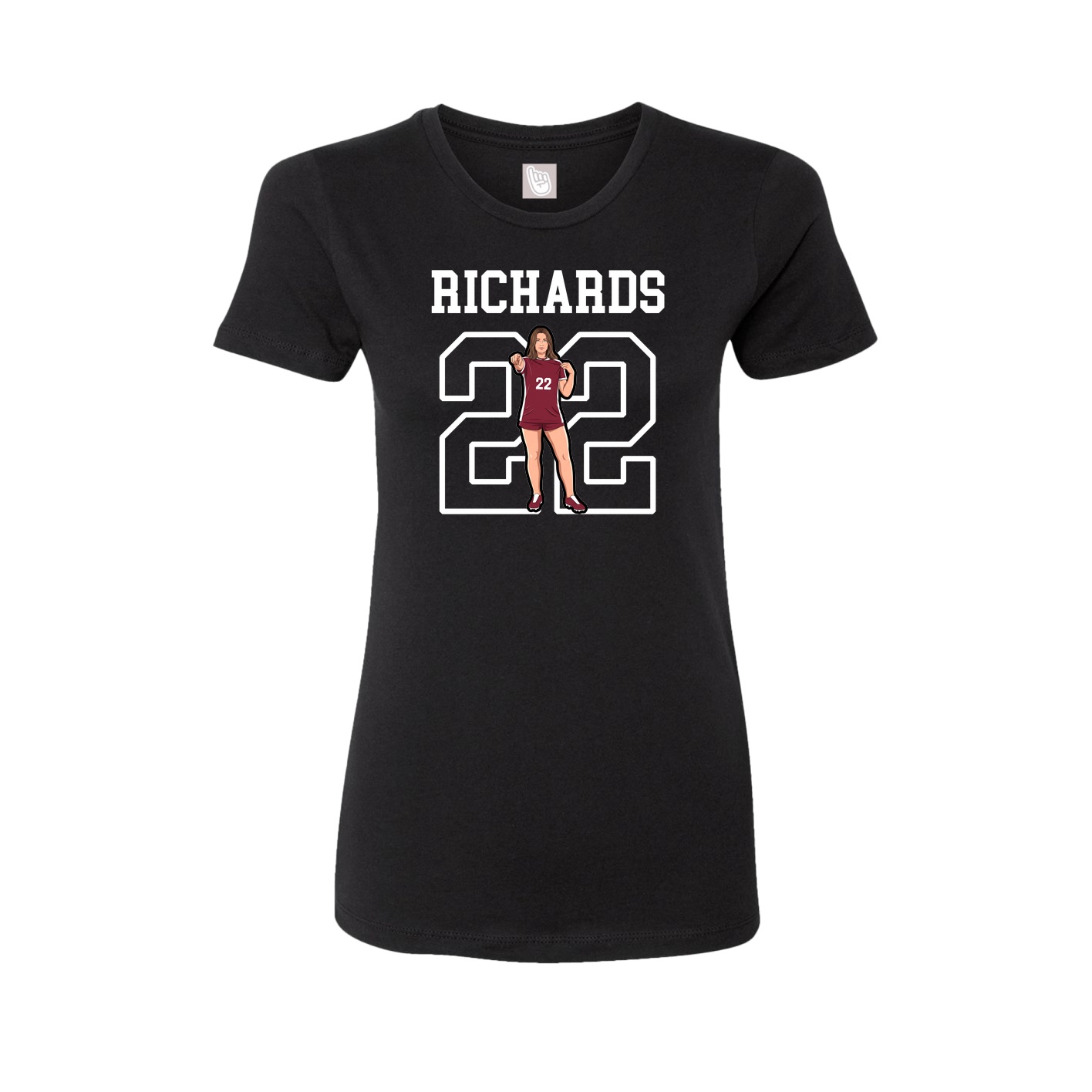 Fitted Women's Tee — Shirsey in Black