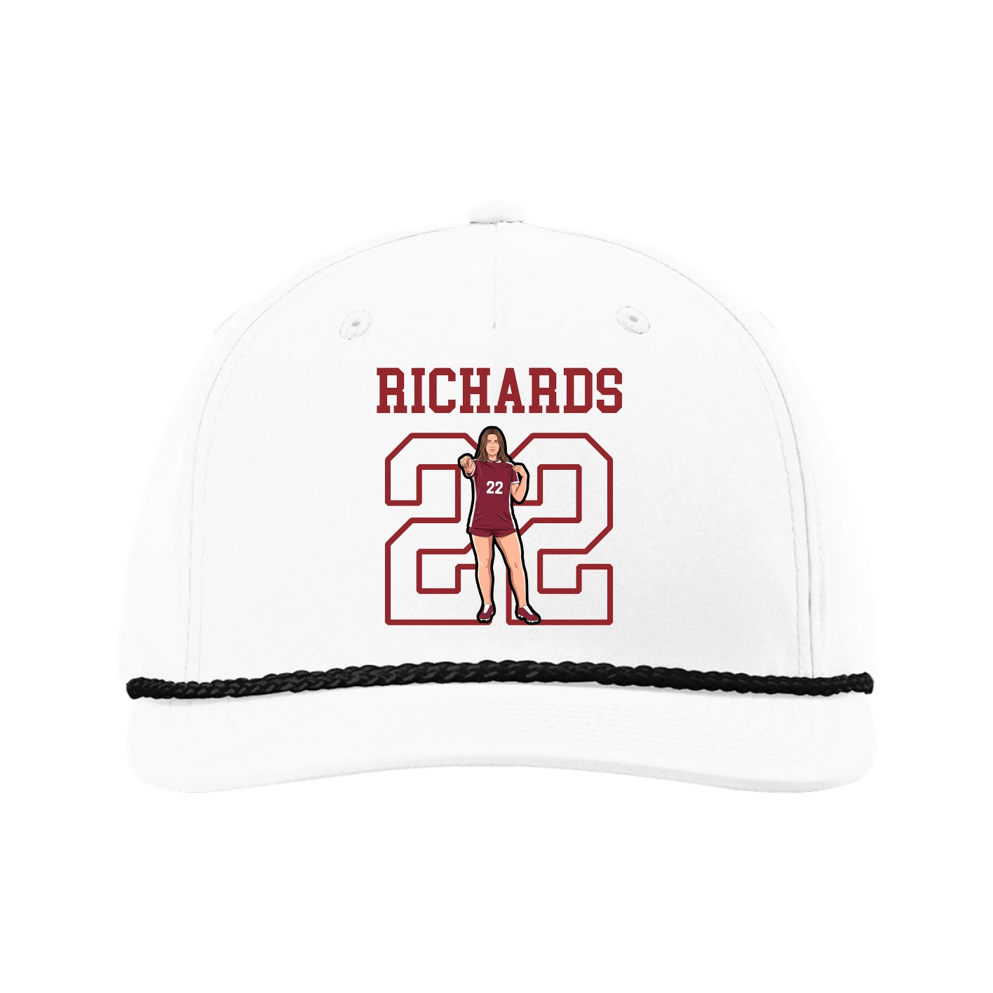Five-Panel Classic Rope Cap — Shirsey in White