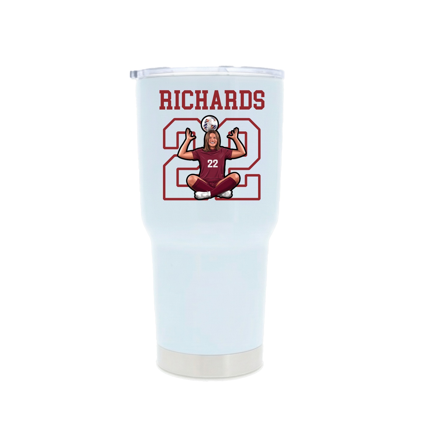 30oz Stainless Steel Tumbler — Shirsey in White