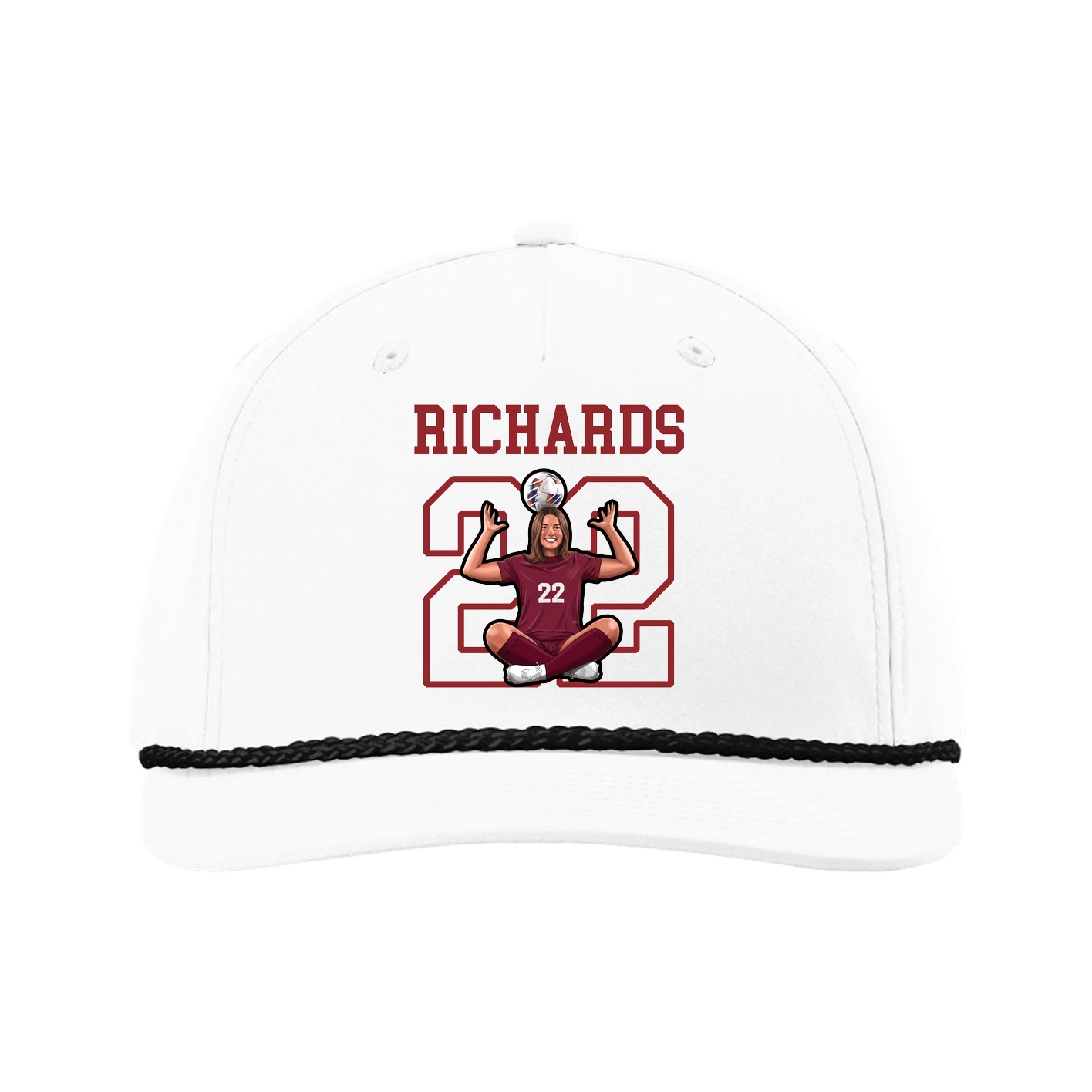 Five-Panel Classic Rope Cap — Shirsey in White