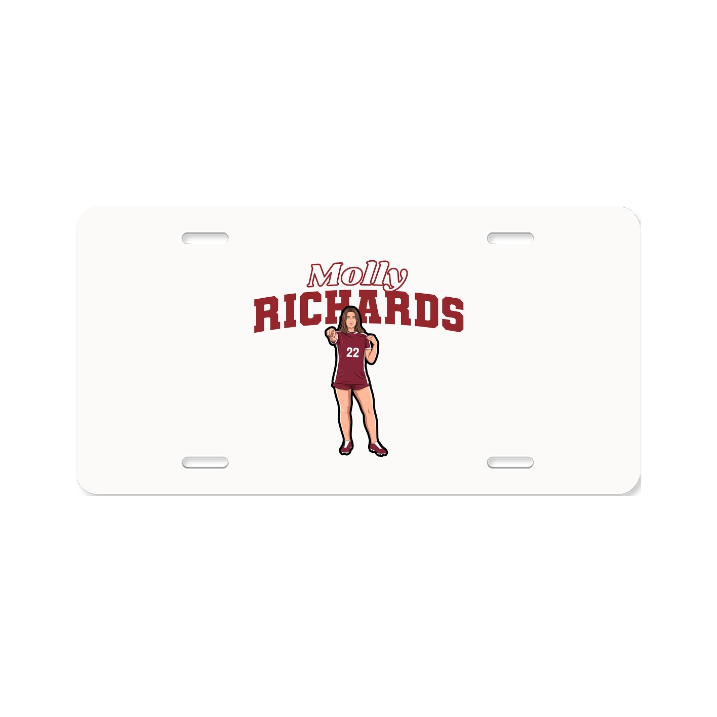 License Plate — Name Arch in Classic