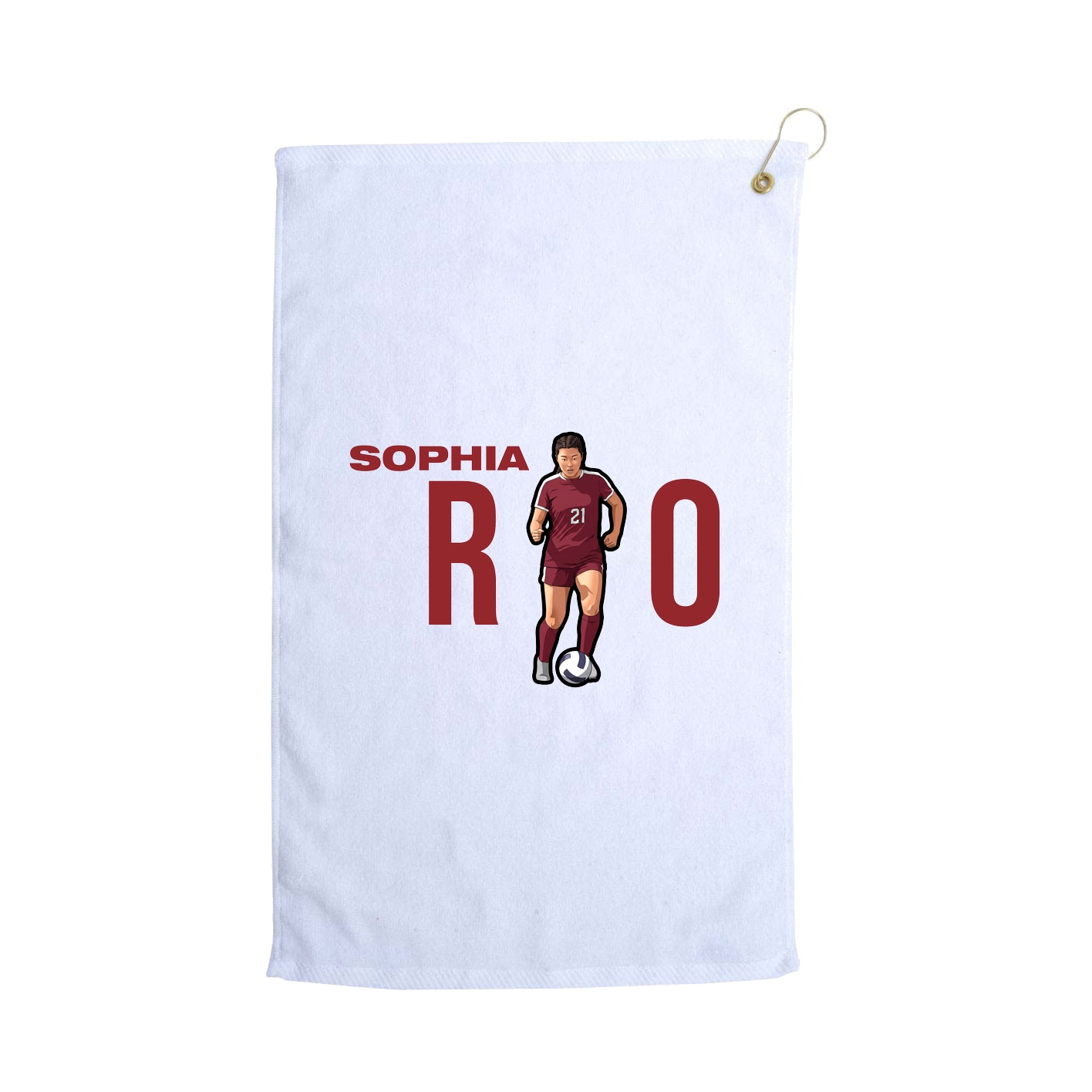 Golf Towel — Player Name in White