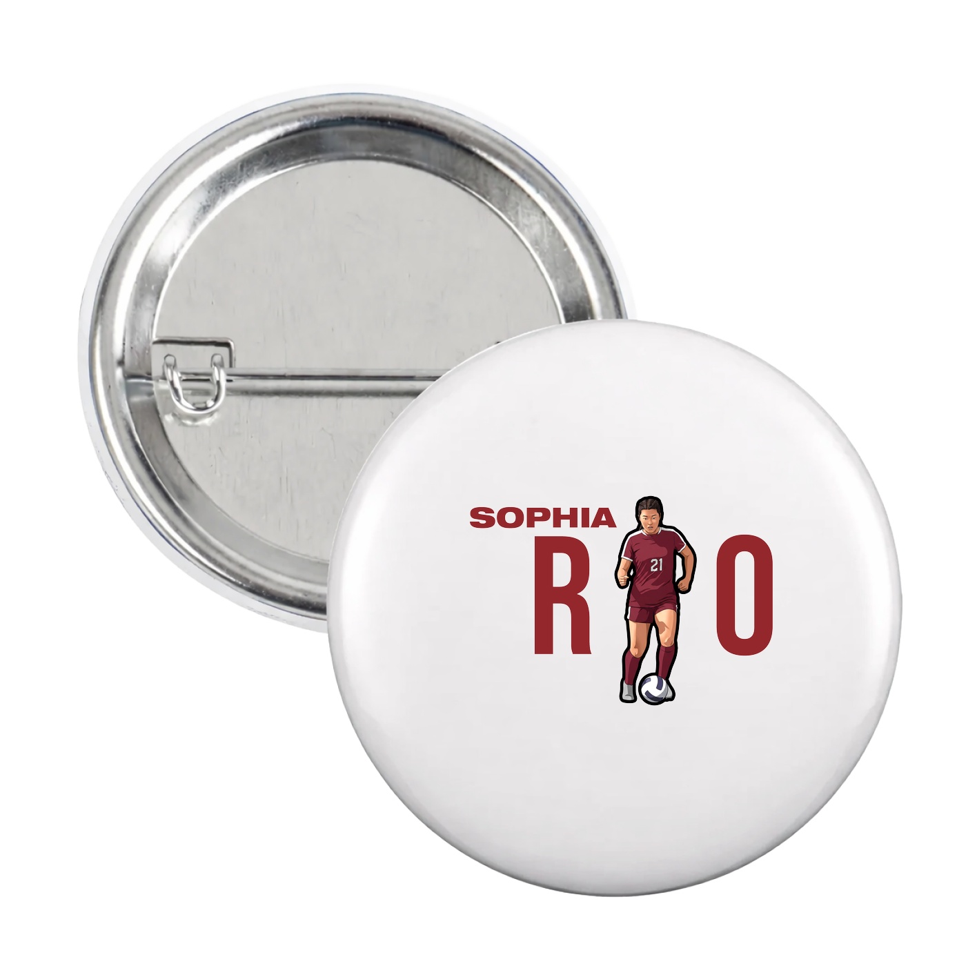 Game Day Button — Player Name in White