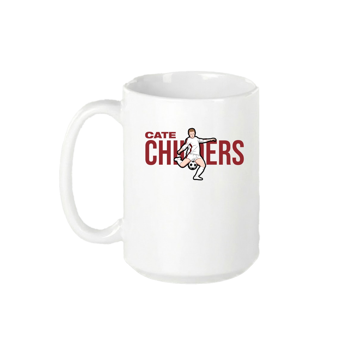 15oz Coffee Mug — Player Name in White