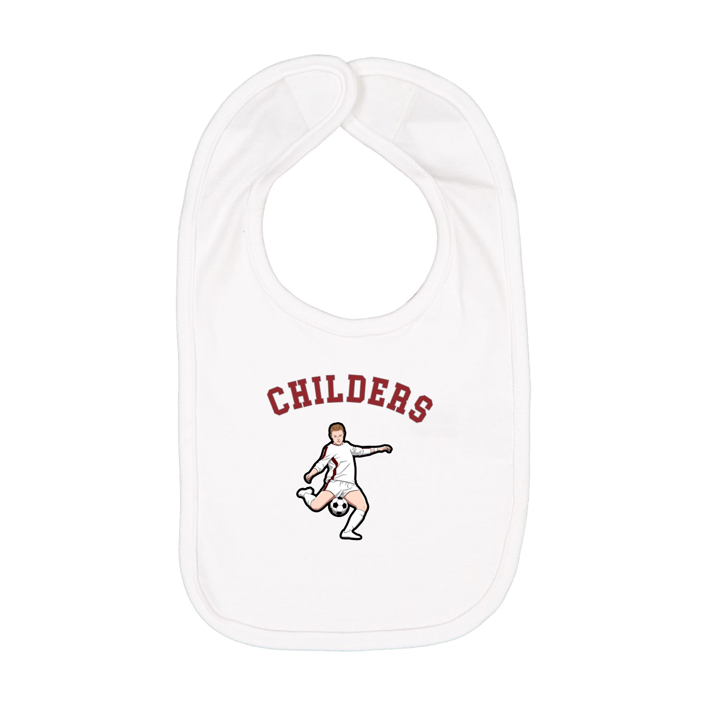 Infant Bib — Shirsey Arch in White