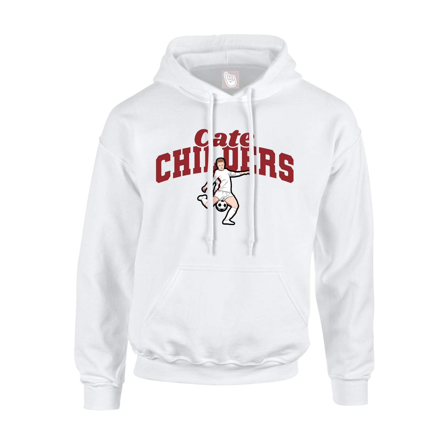 Youth Hoodie — Signature Arch in White