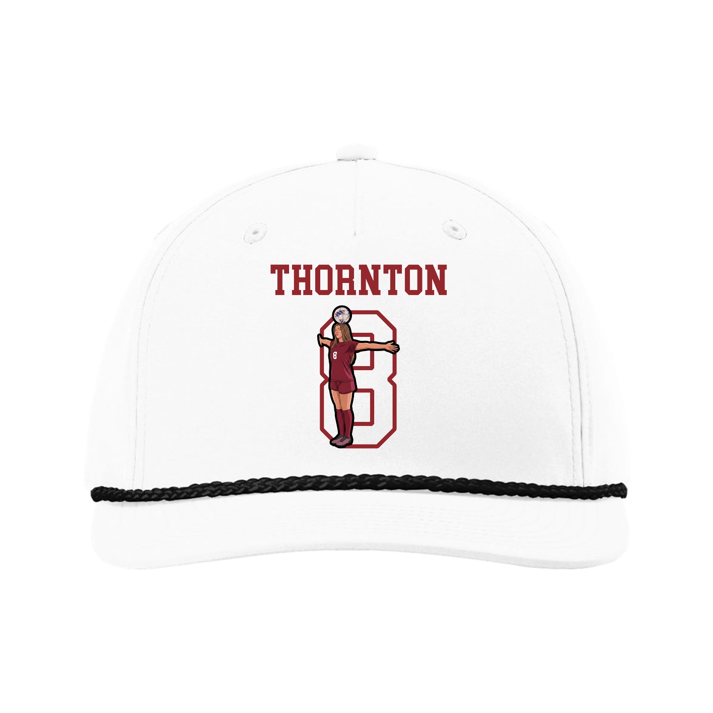 Five-Panel Classic Rope Cap — Shirsey in White