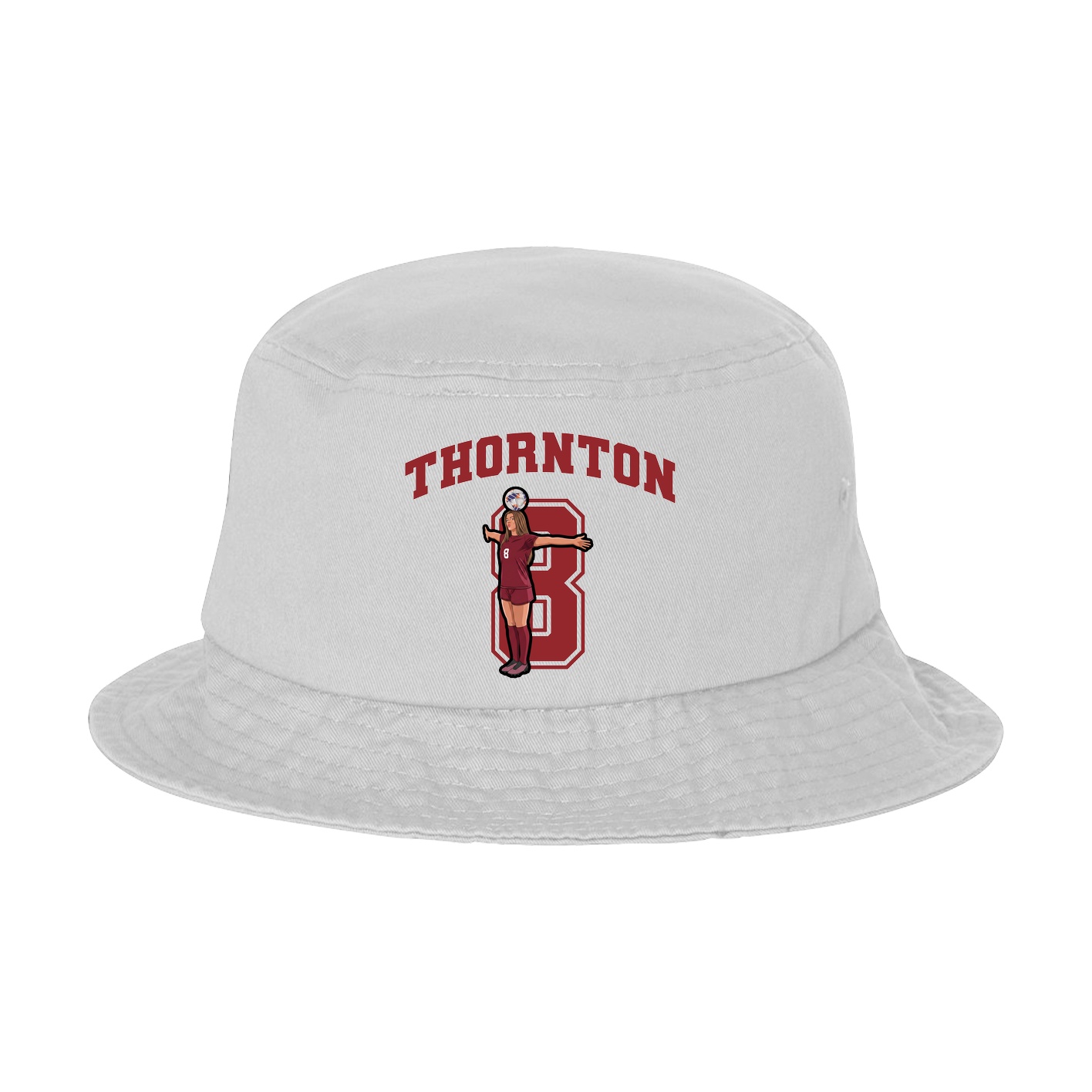 Bucket Cap — Number in White