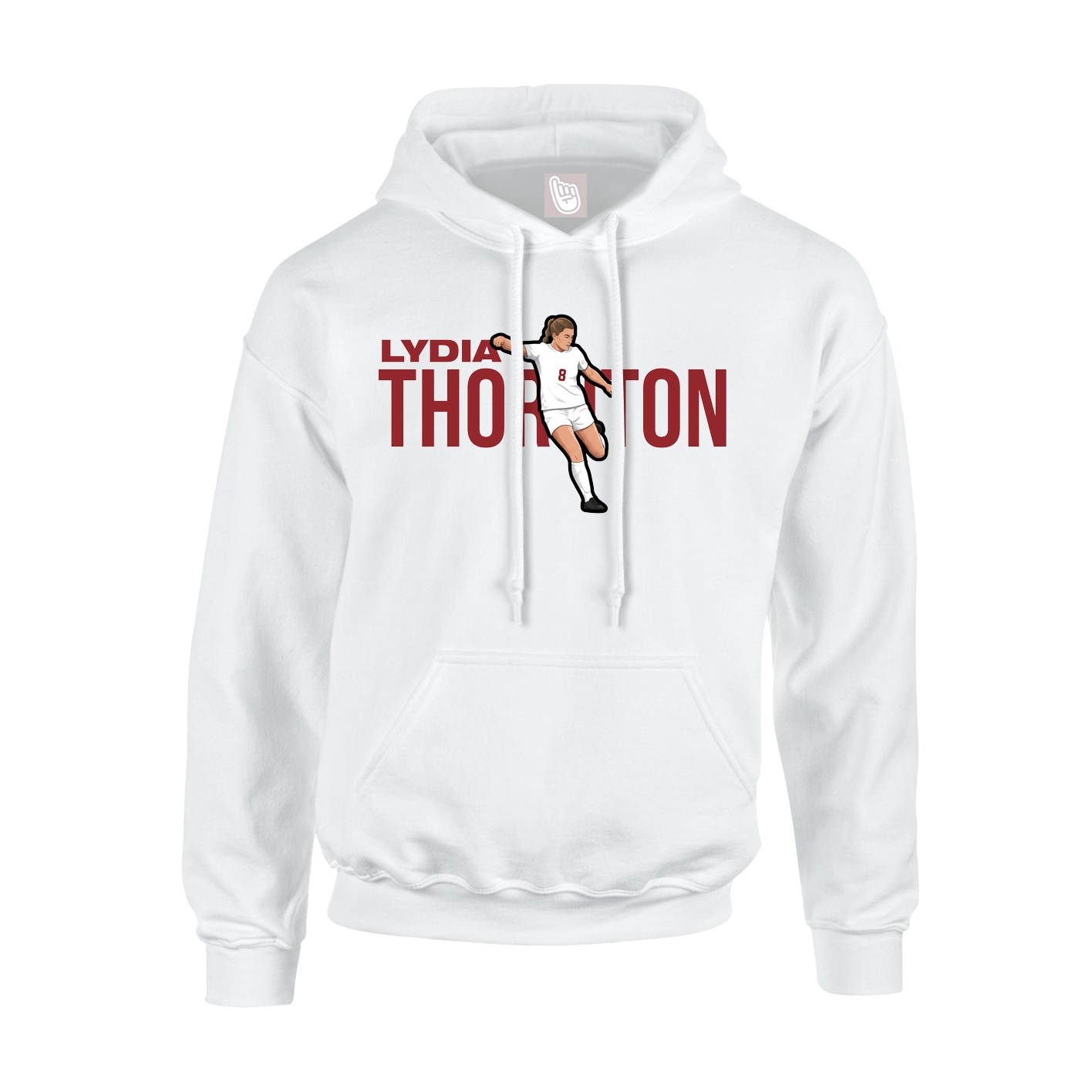 Youth Hoodie — Player Name in White