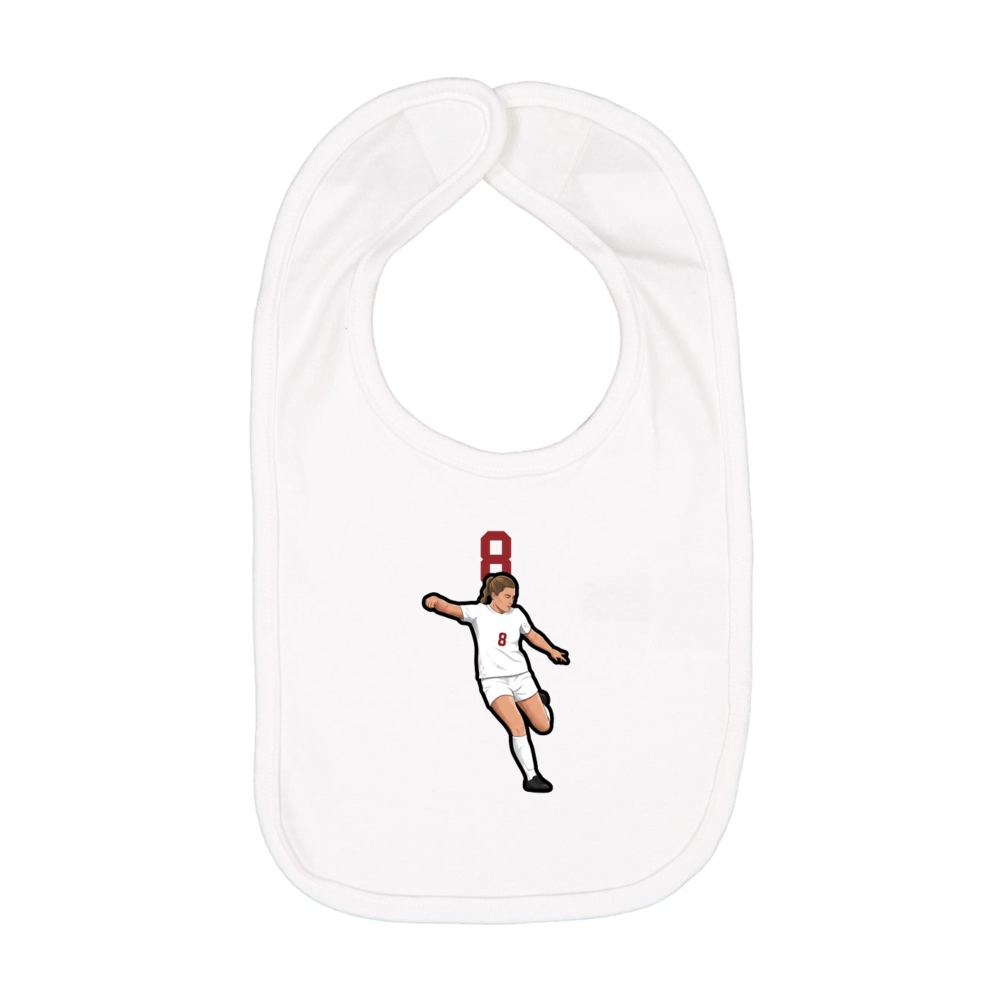 Infant Bib — Number Top in White