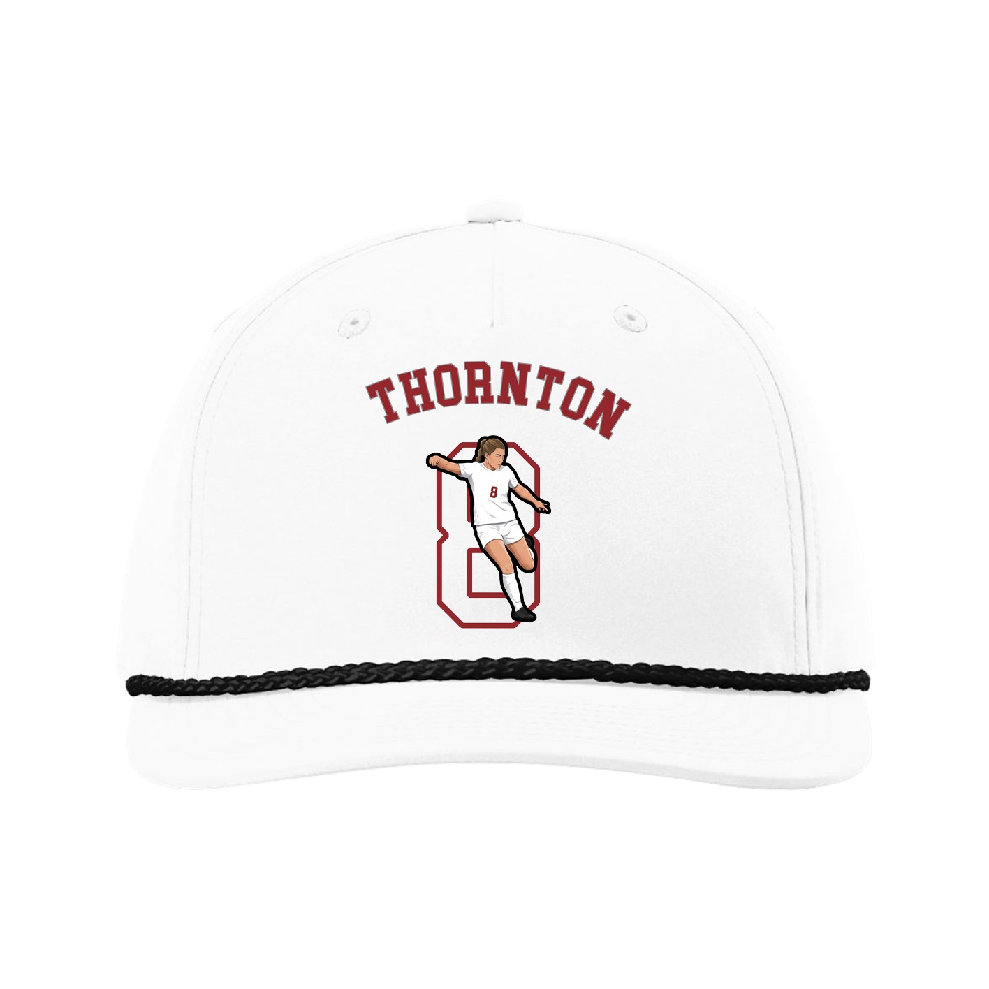 Five-Panel Classic Rope Cap — Shirsey Arch in White