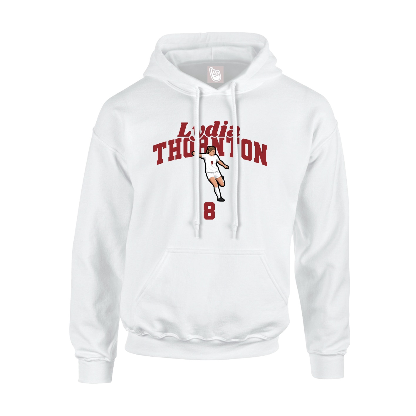 Hoodie — Signature Arch in White