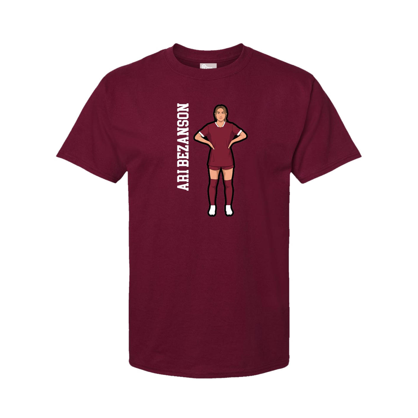 Tee — Name Vertical in Cardinal