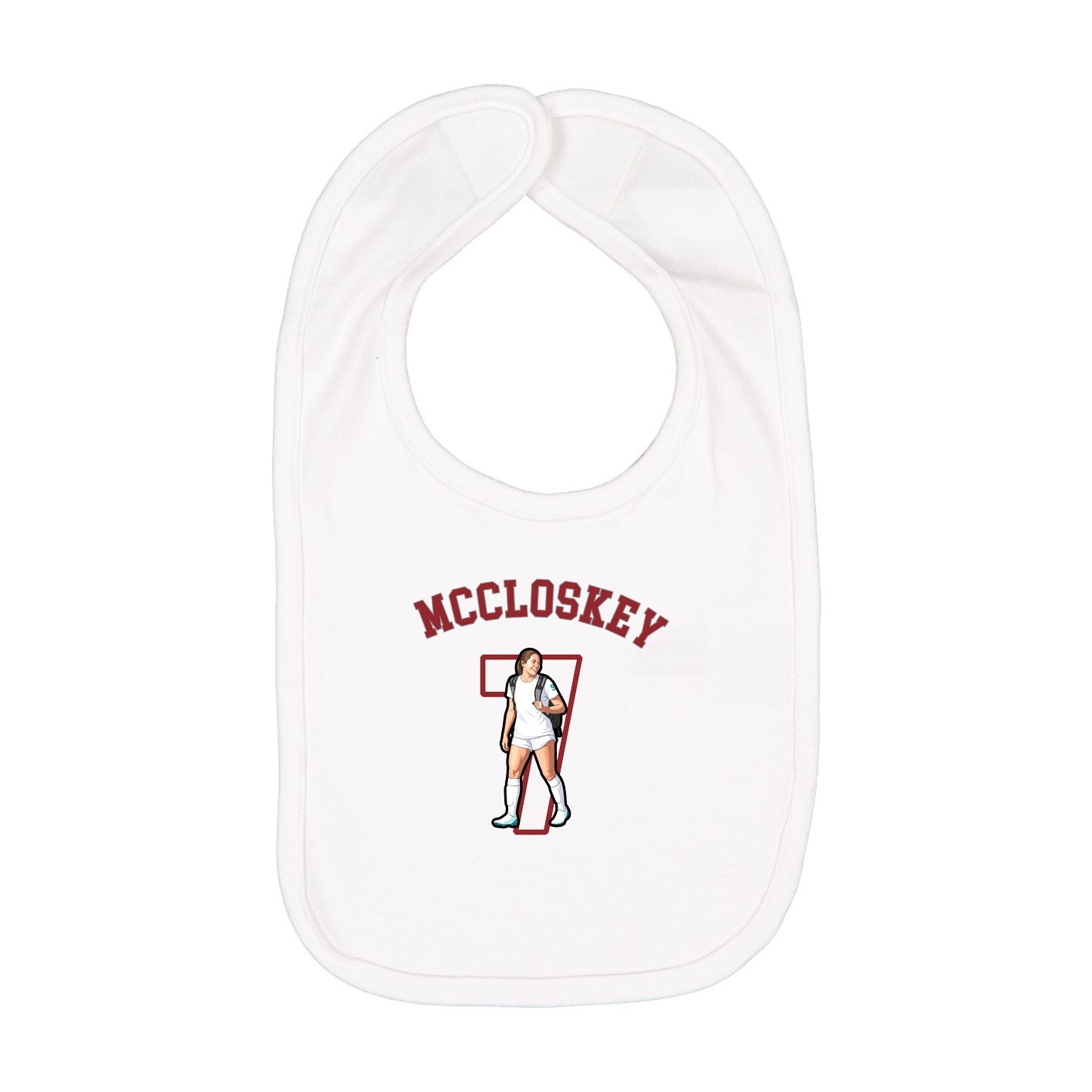Infant Bib — Shirsey Arch in White