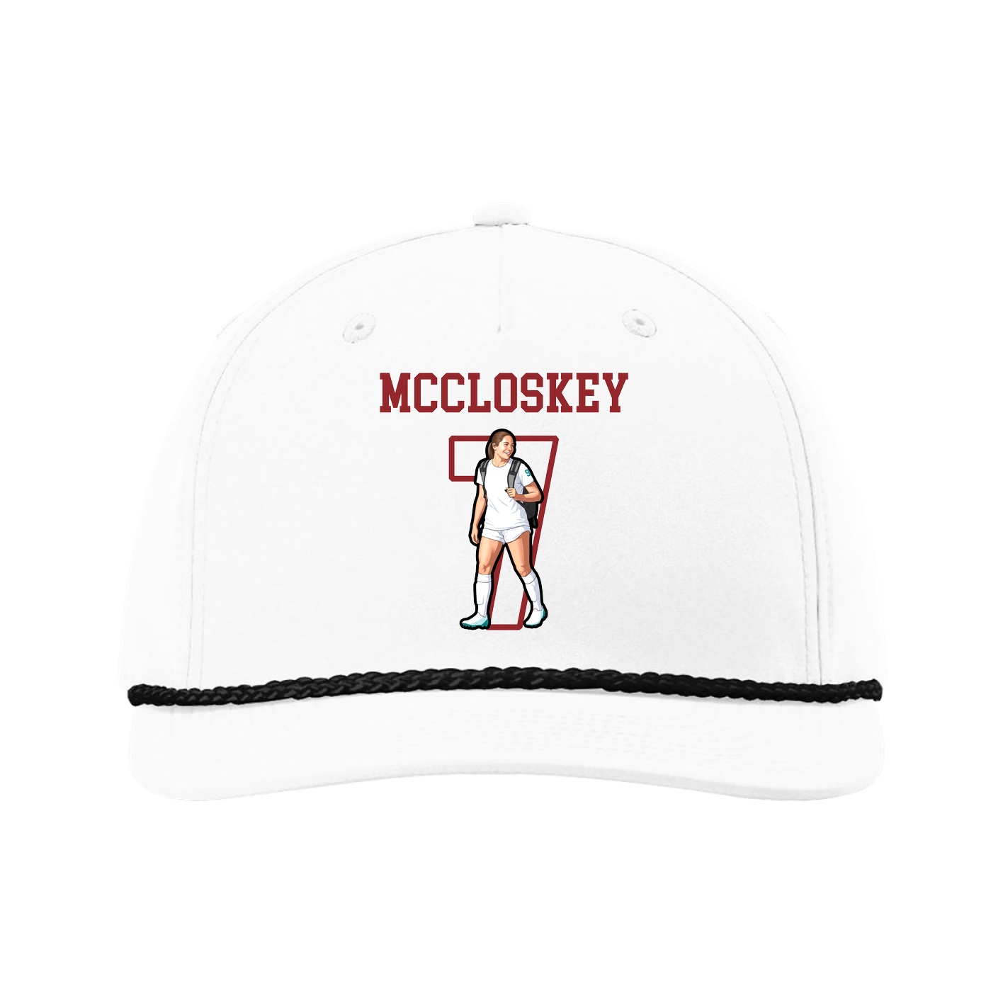 Five-Panel Classic Rope Cap — Shirsey in White