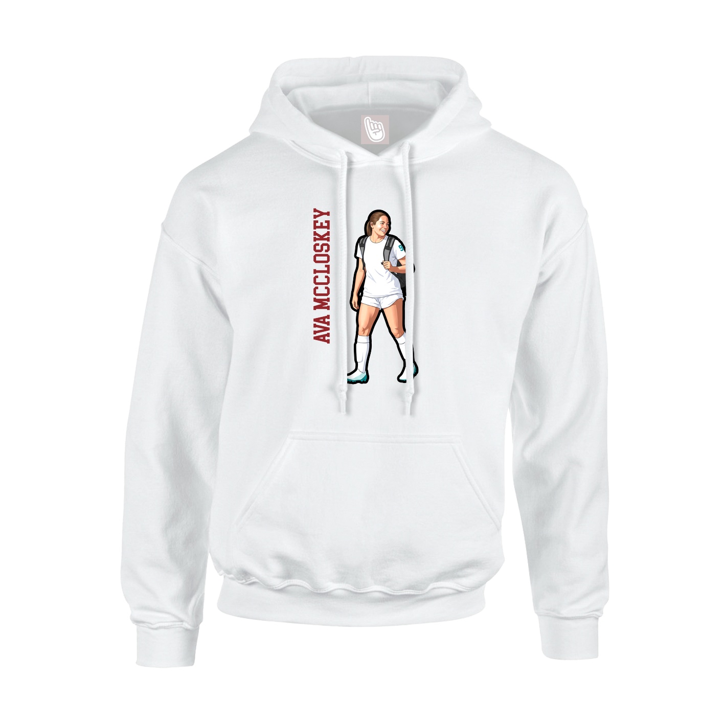 Hoodie — Name Vertical in White