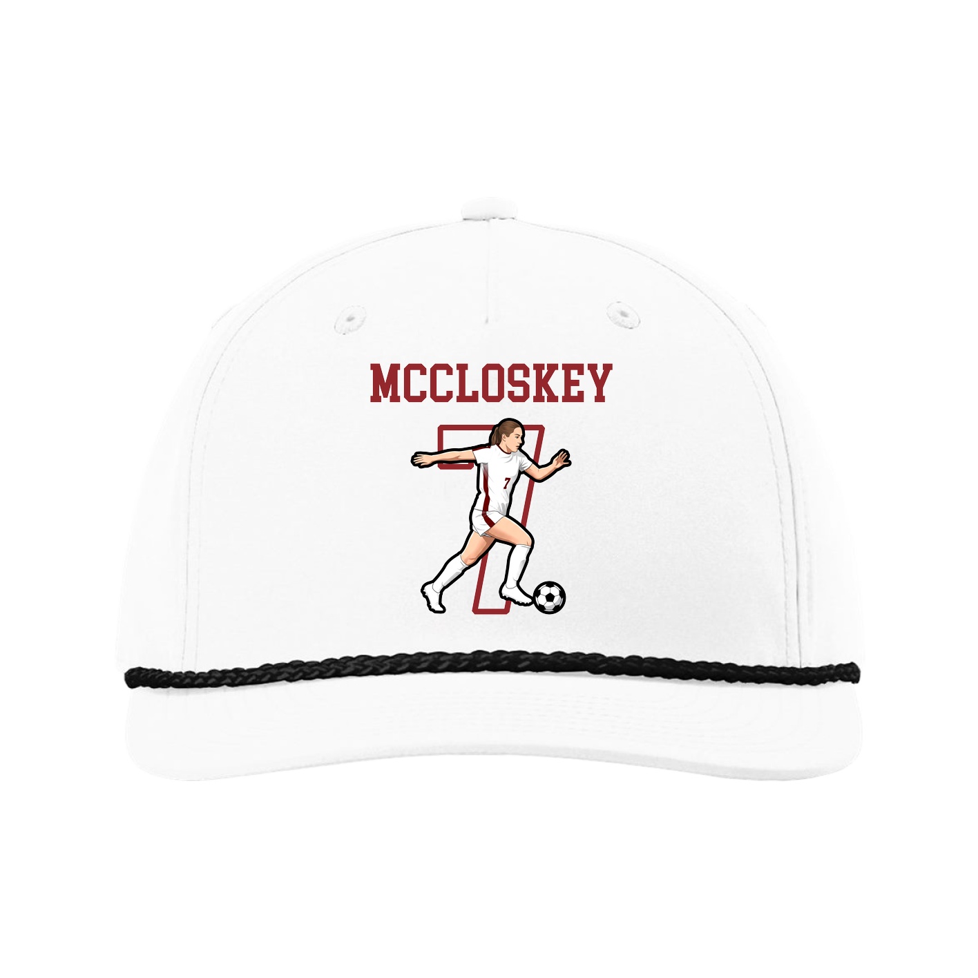 Five-Panel Classic Rope Cap — Shirsey in White