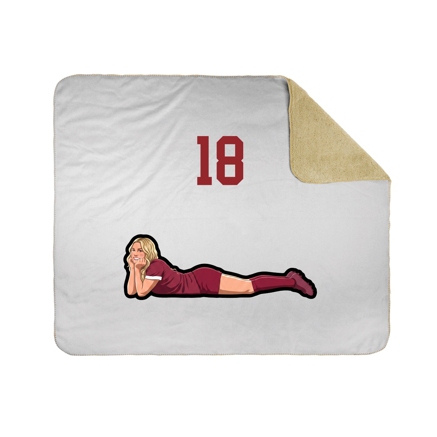 Throw Blanket — Number Top in White