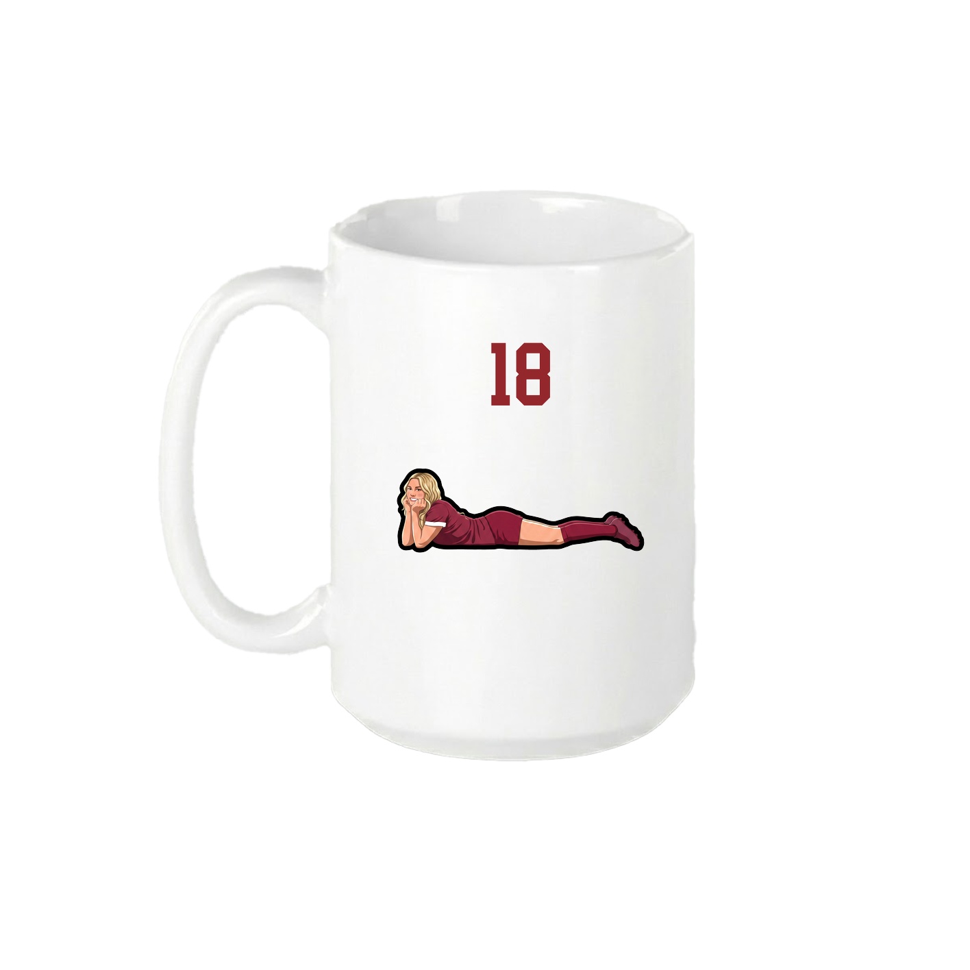 15oz Coffee Mug — Number Top in White