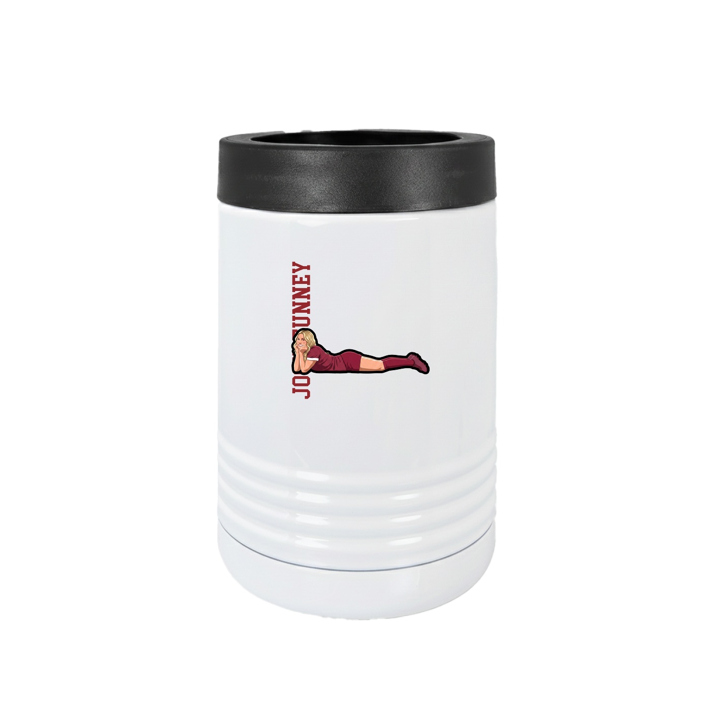 Beverage Holder — Name Vertical in White