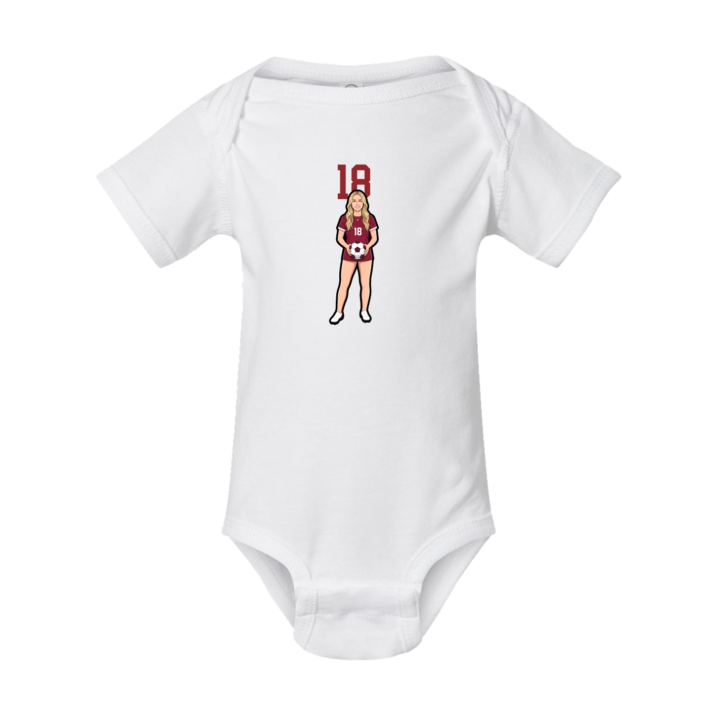 Baby Onesie — Number Top in White