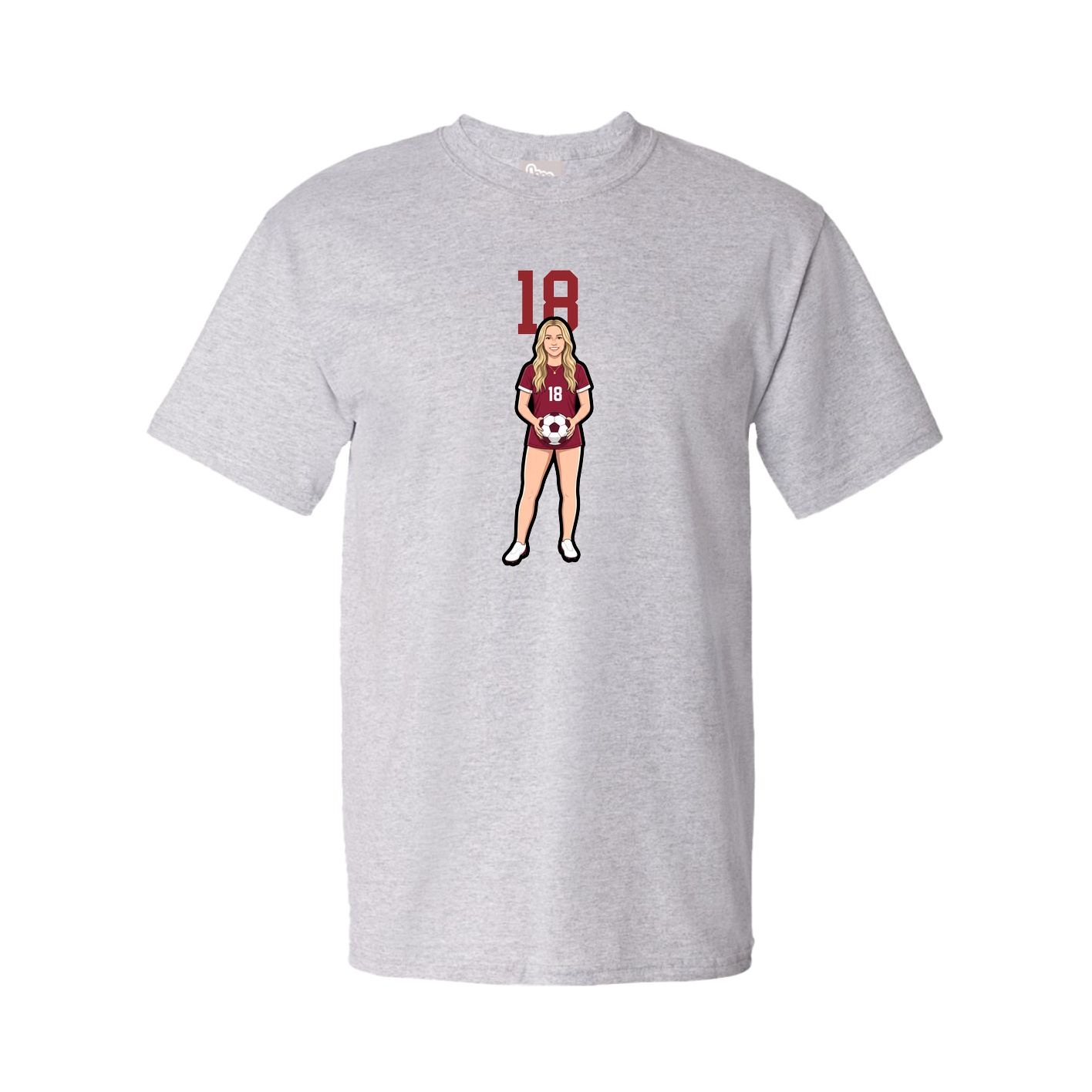 Youth Tee — Number Top in Grey