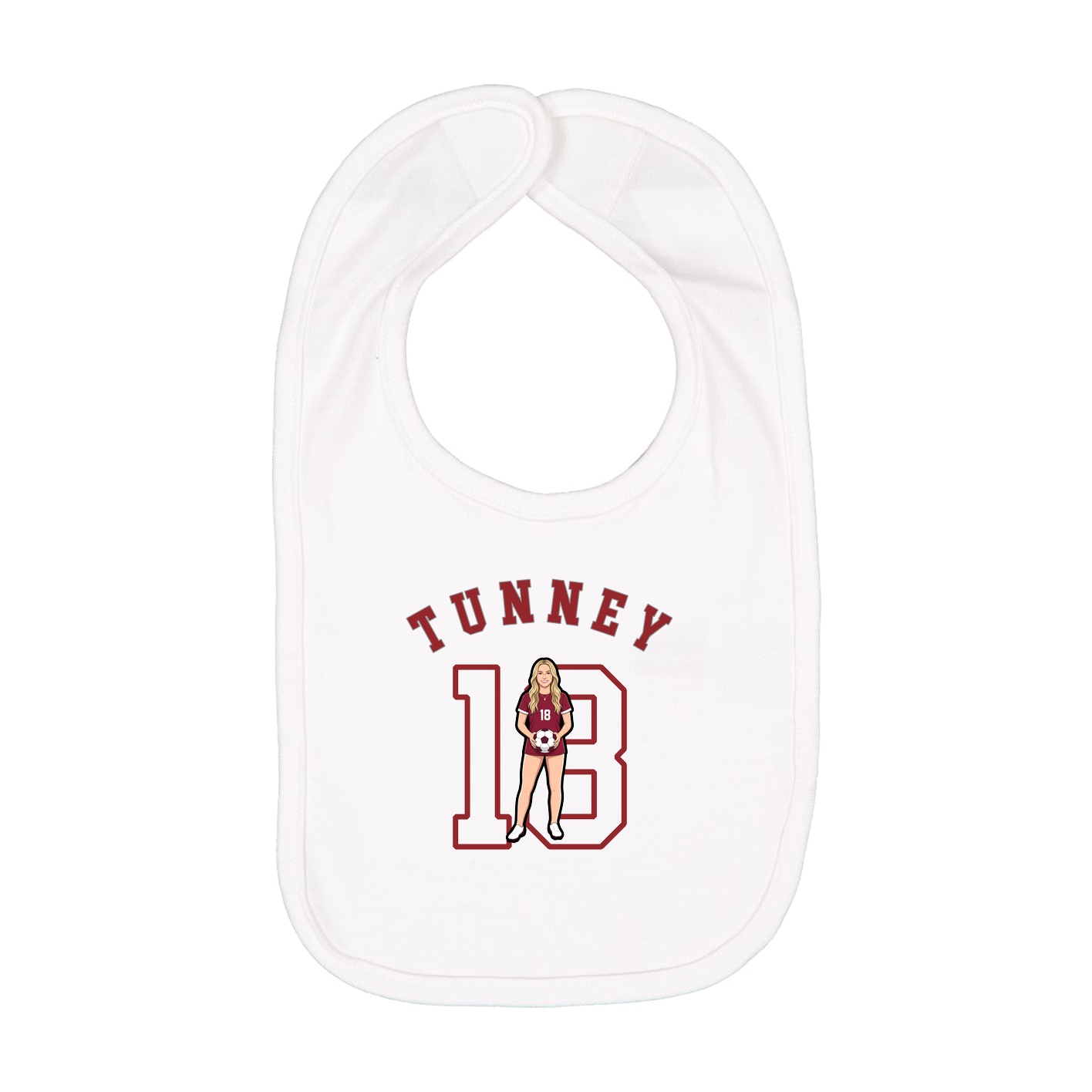 Infant Bib — Shirsey Arch in White