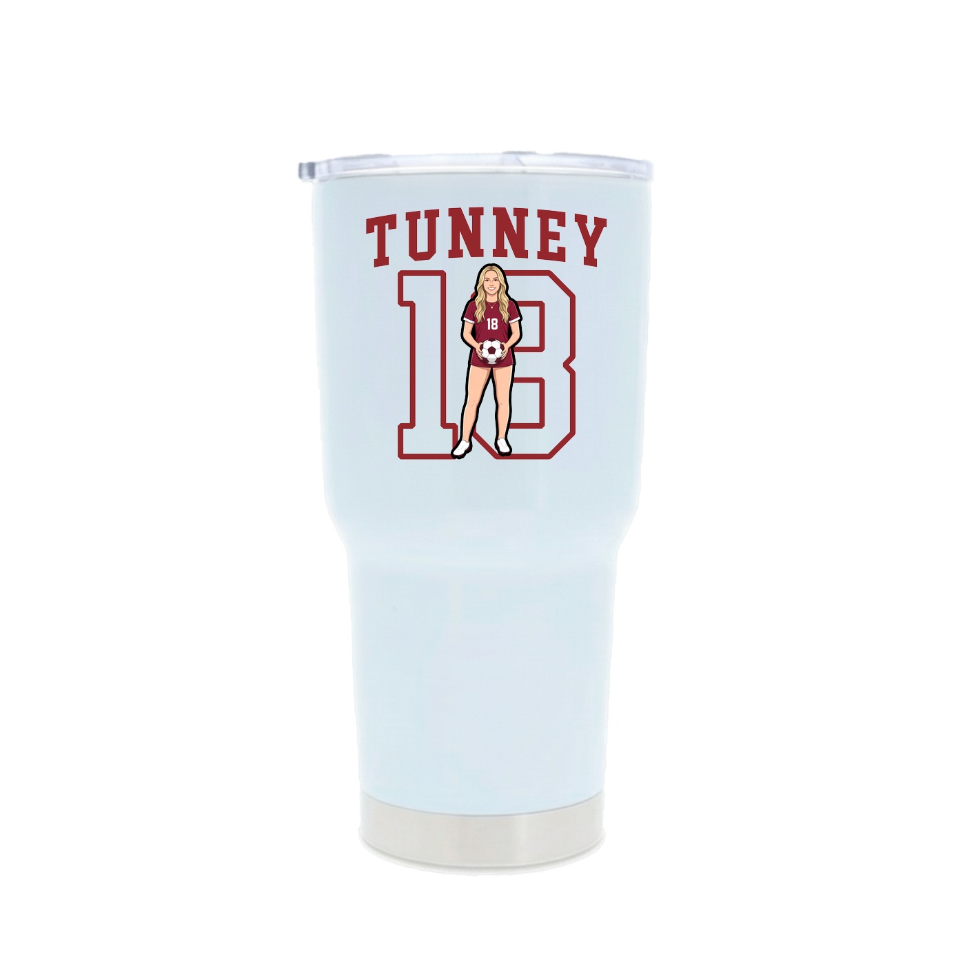 30oz Stainless Steel Tumbler — Shirsey in White