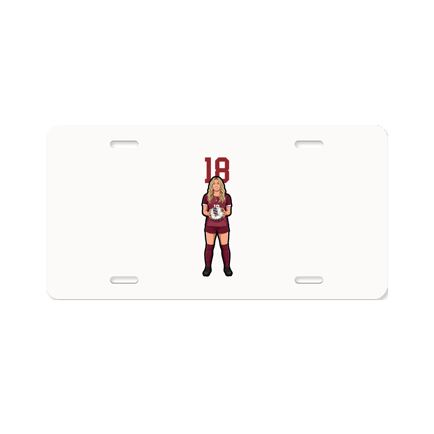 License Plate — Number Top in Classic