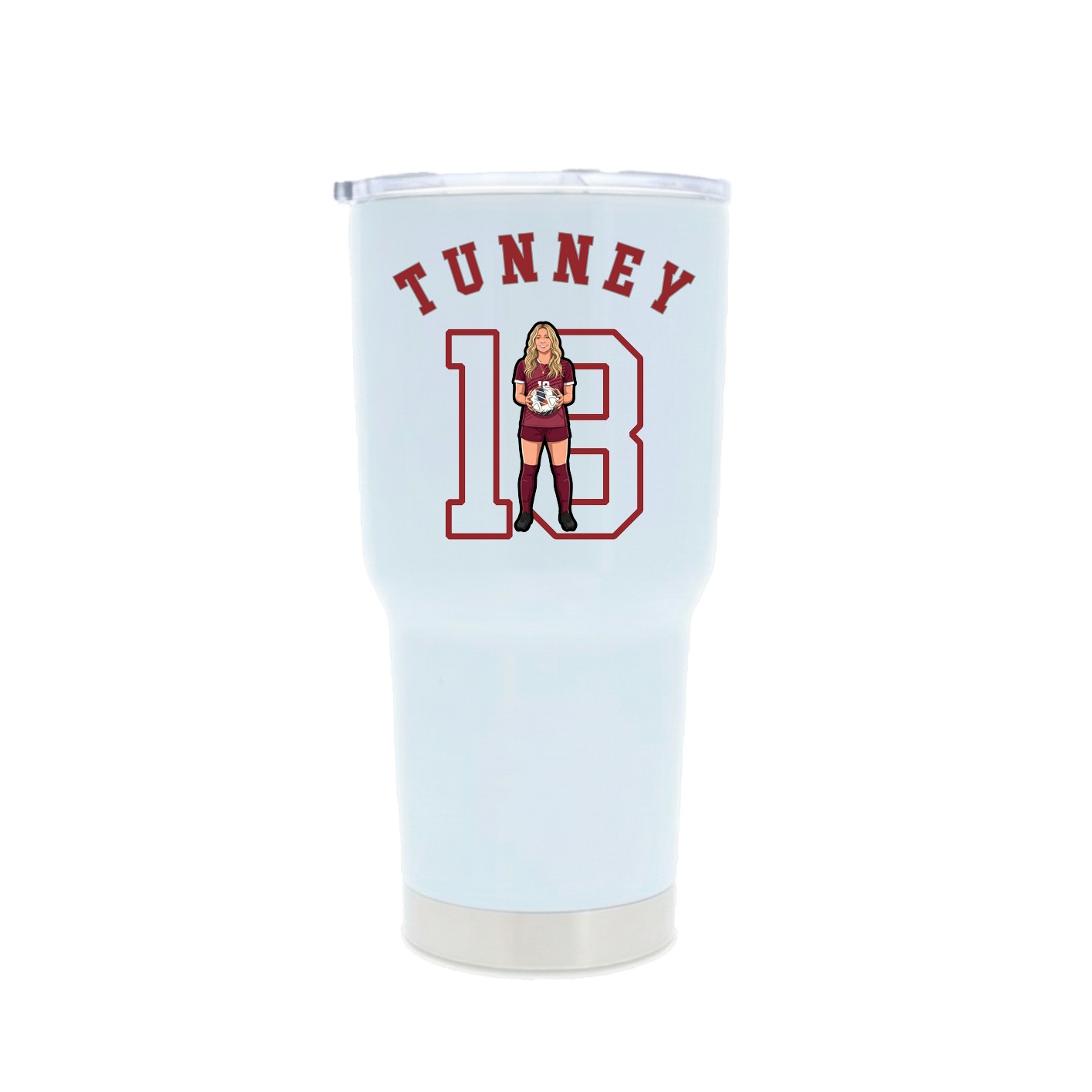 30oz Stainless Steel Tumbler — Shirsey Arch in White